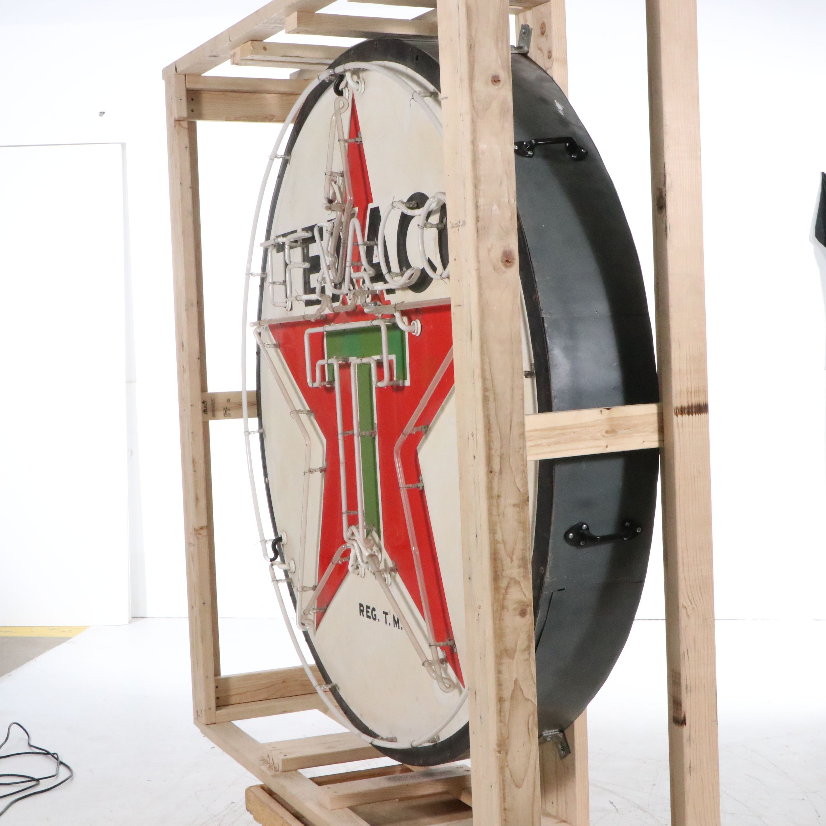 Vintage Single-Sided "Texaco" Porcelain Neon Advertising Sign