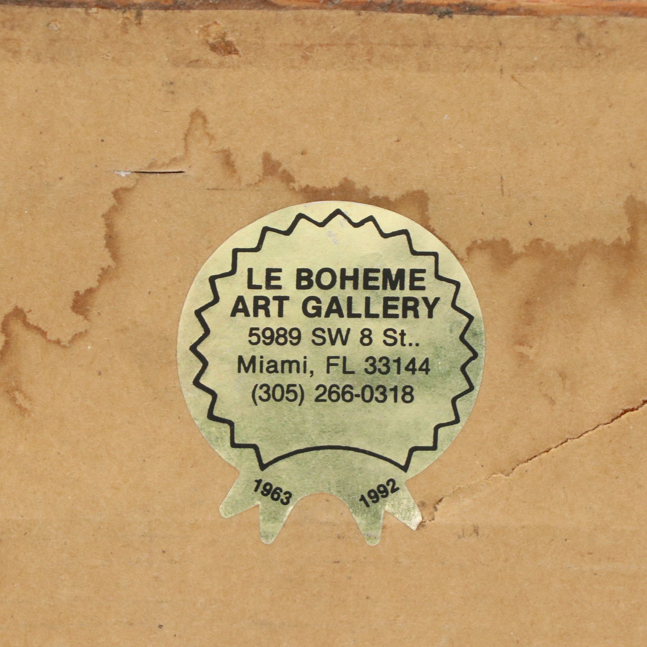 Gestural Expressionist Oil Painting, Mid-Late 20th Century