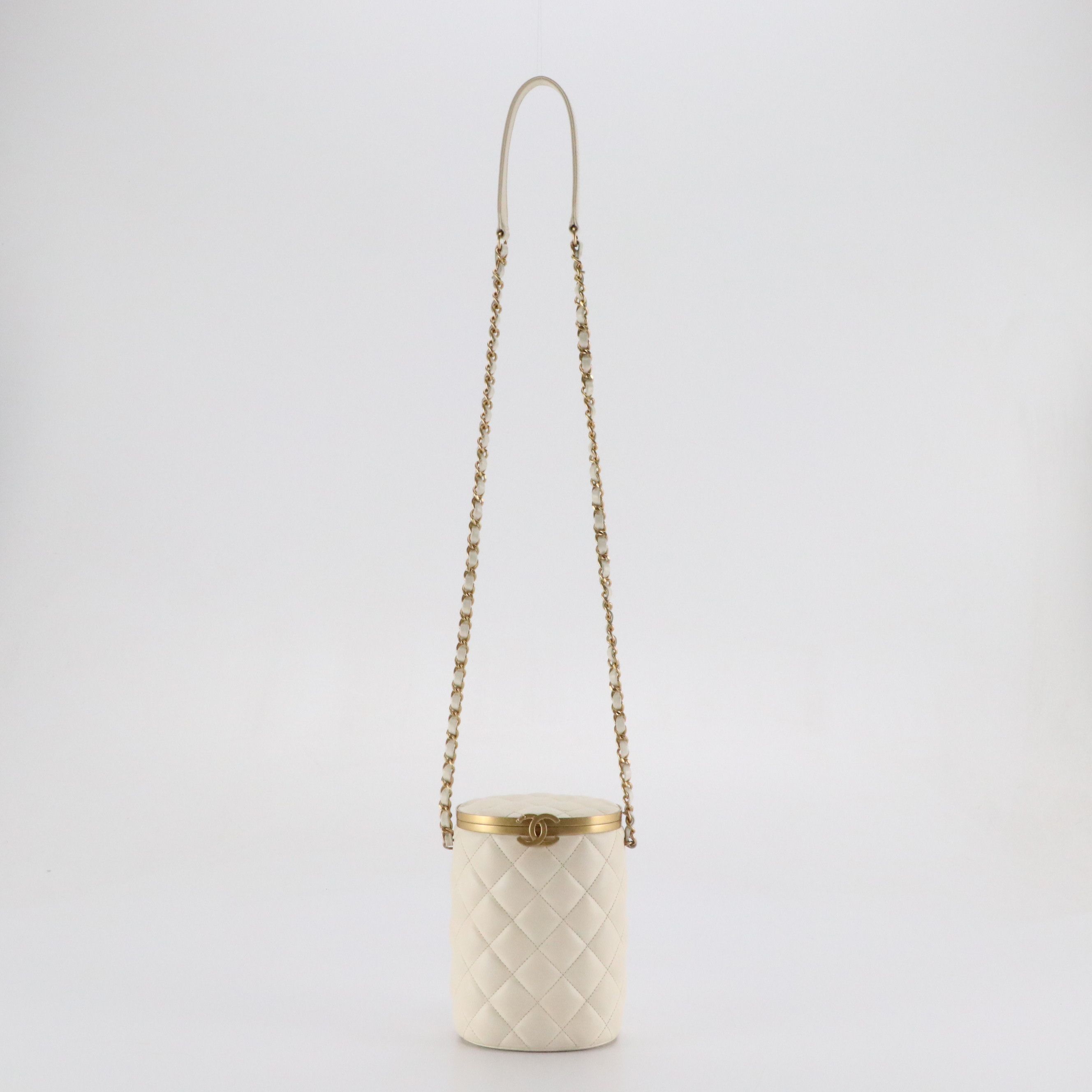 Chanel CC Small Vanity Crown Box Bag in Quilted Lambskin Leather