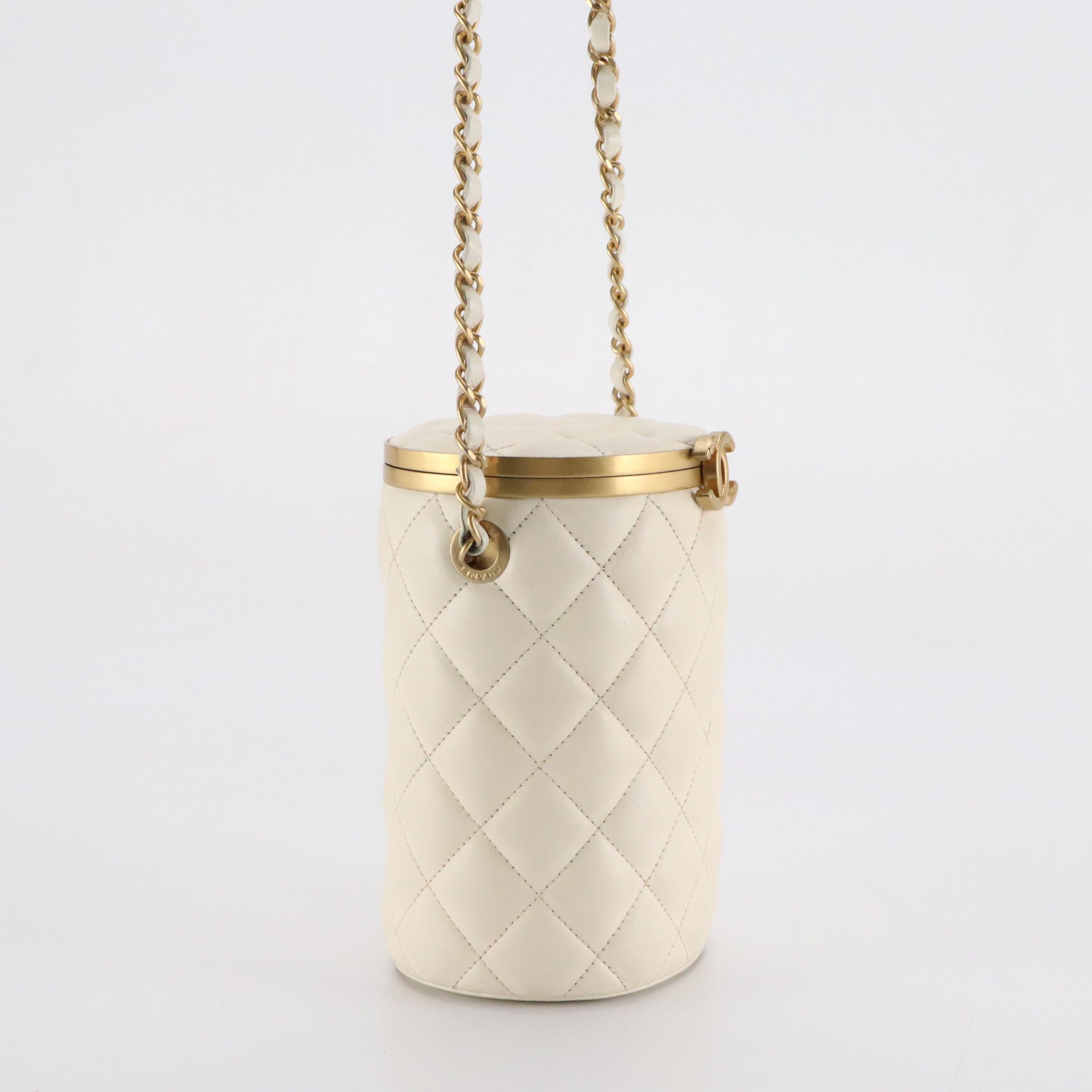 Chanel CC Small Vanity Crown Box Bag in Quilted Lambskin Leather