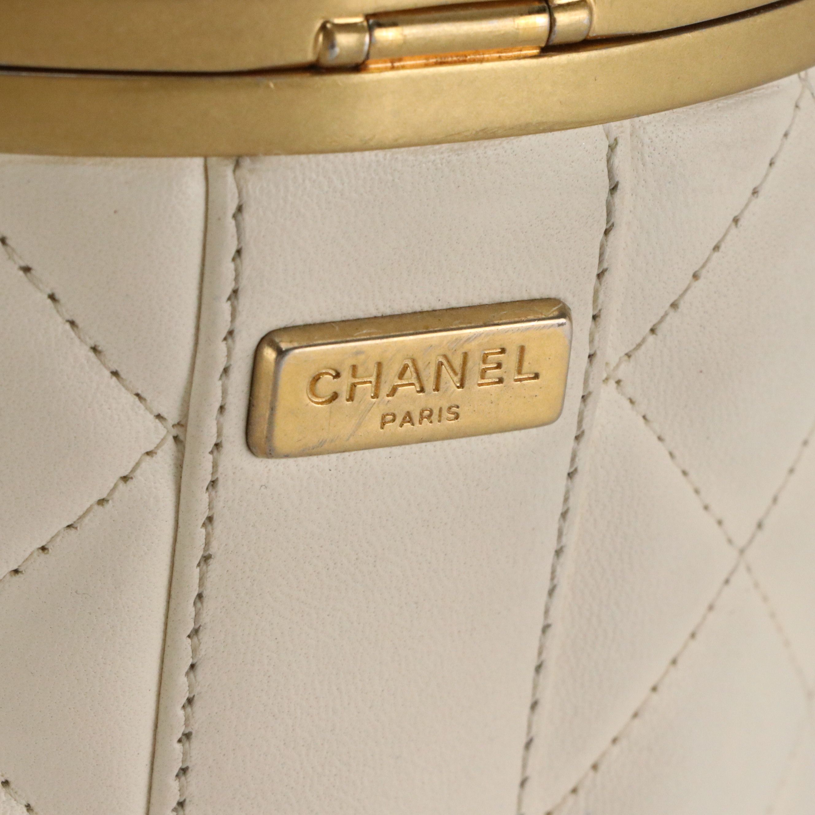Chanel CC Small Vanity Crown Box Bag in Quilted Lambskin Leather