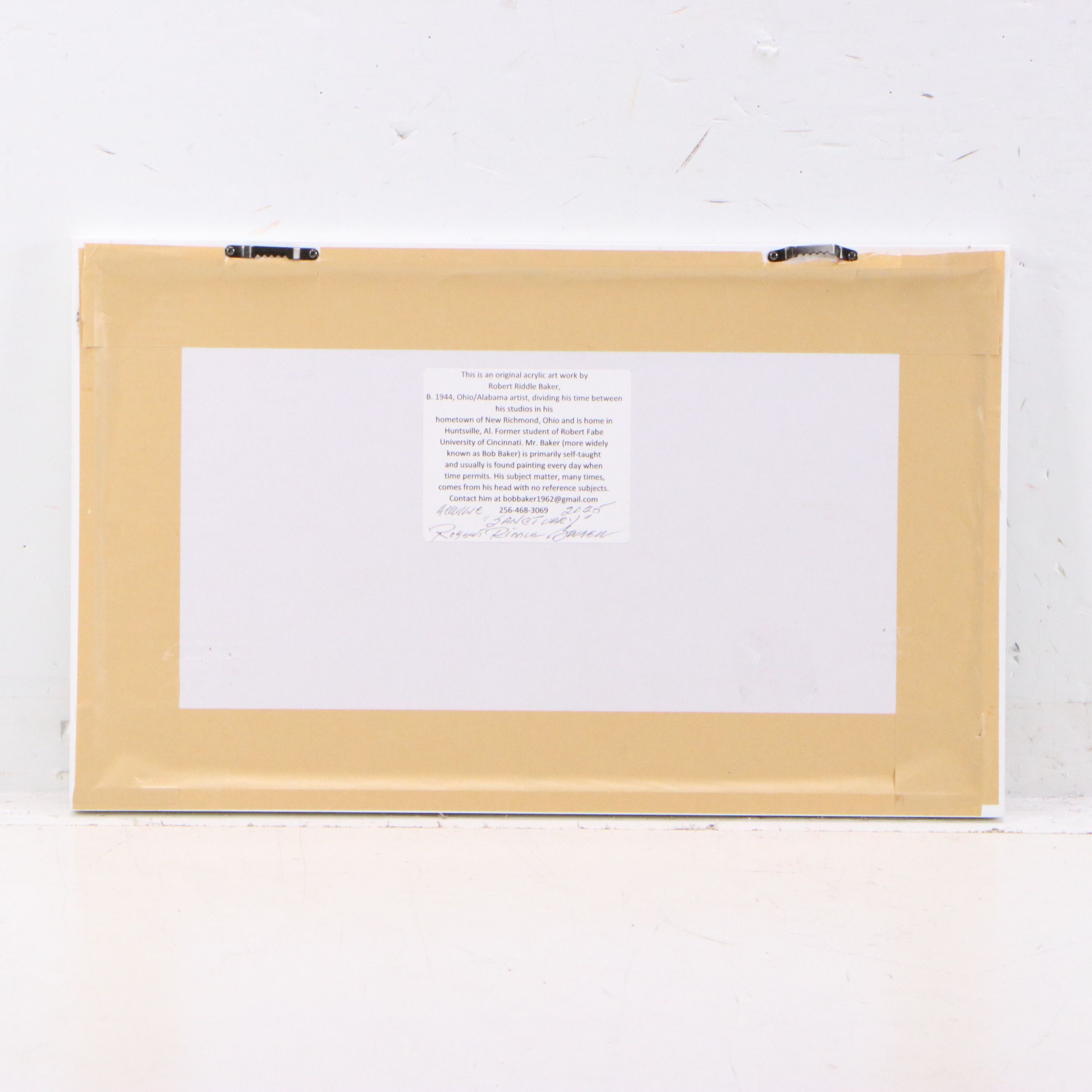 Robert Riddle Baker Acrylic Painting "Sanctuary," 2025