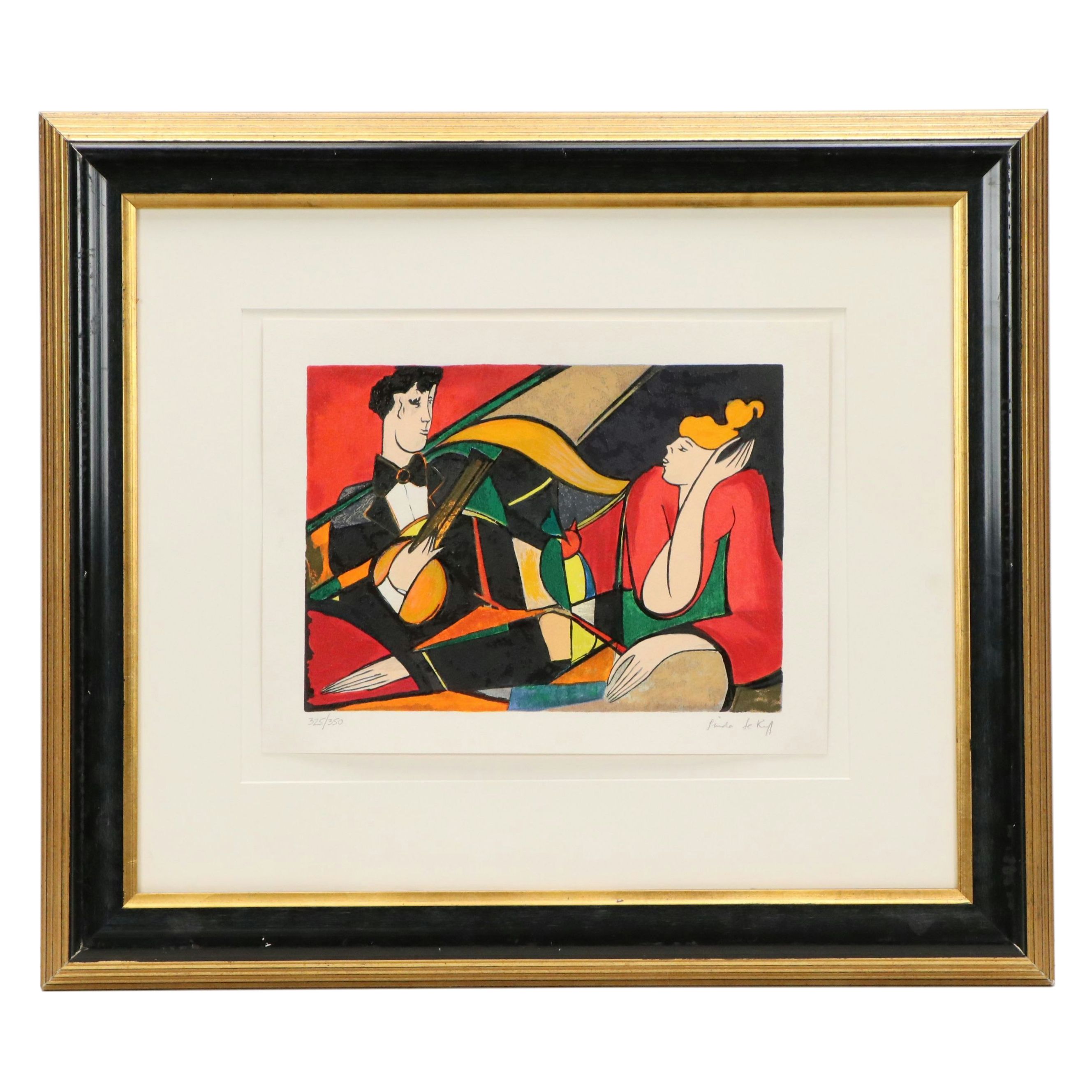 Linda Le Kinff Serigraph "Serenade," 1994