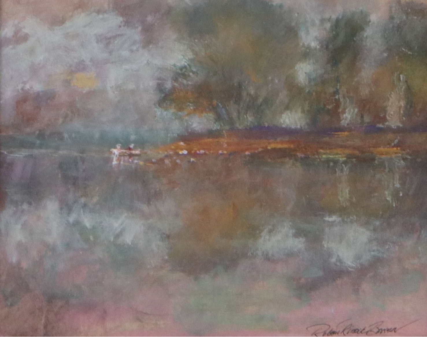 Robert Riddle Baker Acrylic Painting "Boating Day," 2025