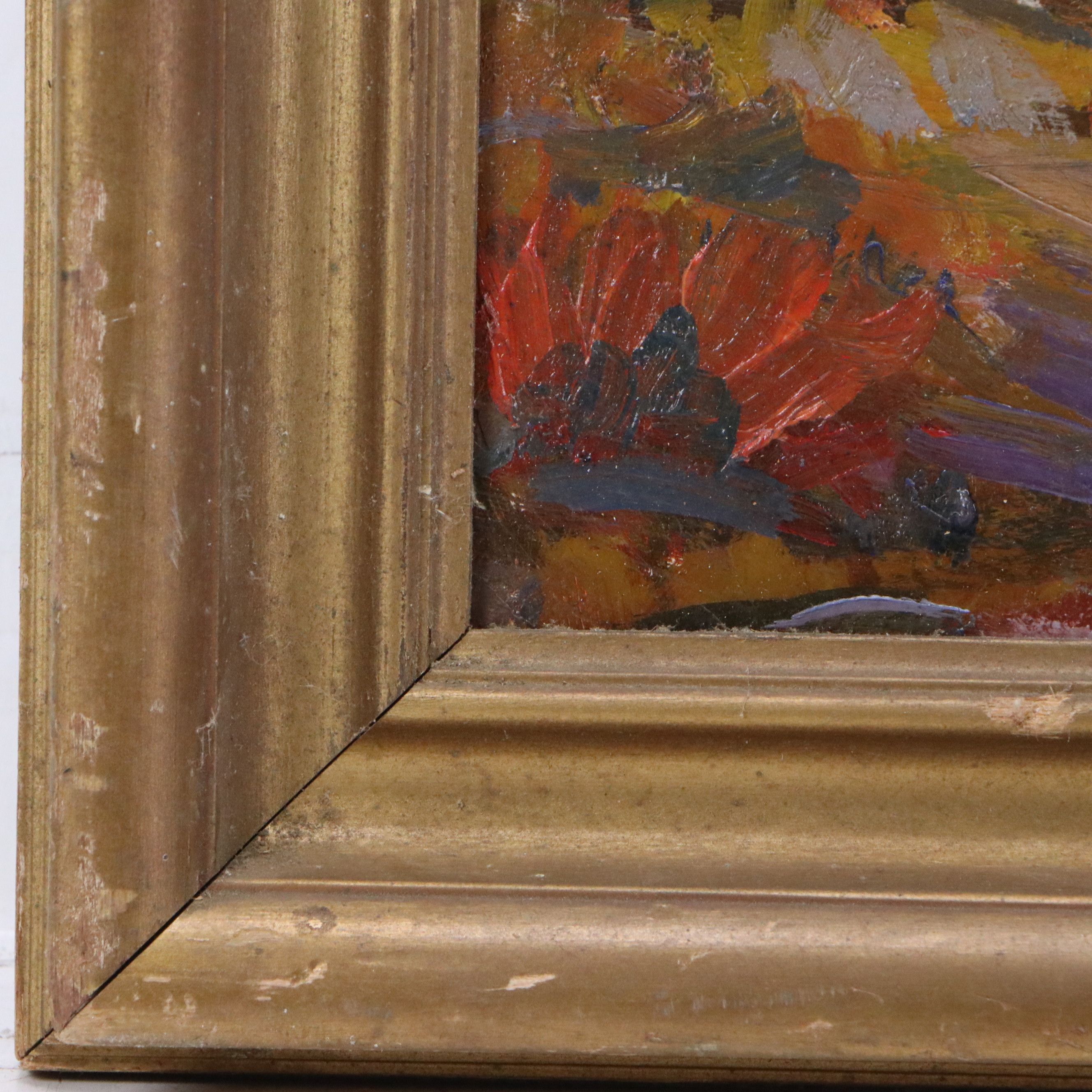 Camillo Adriani Fall Landscape Oil Painting, Late 20th Century