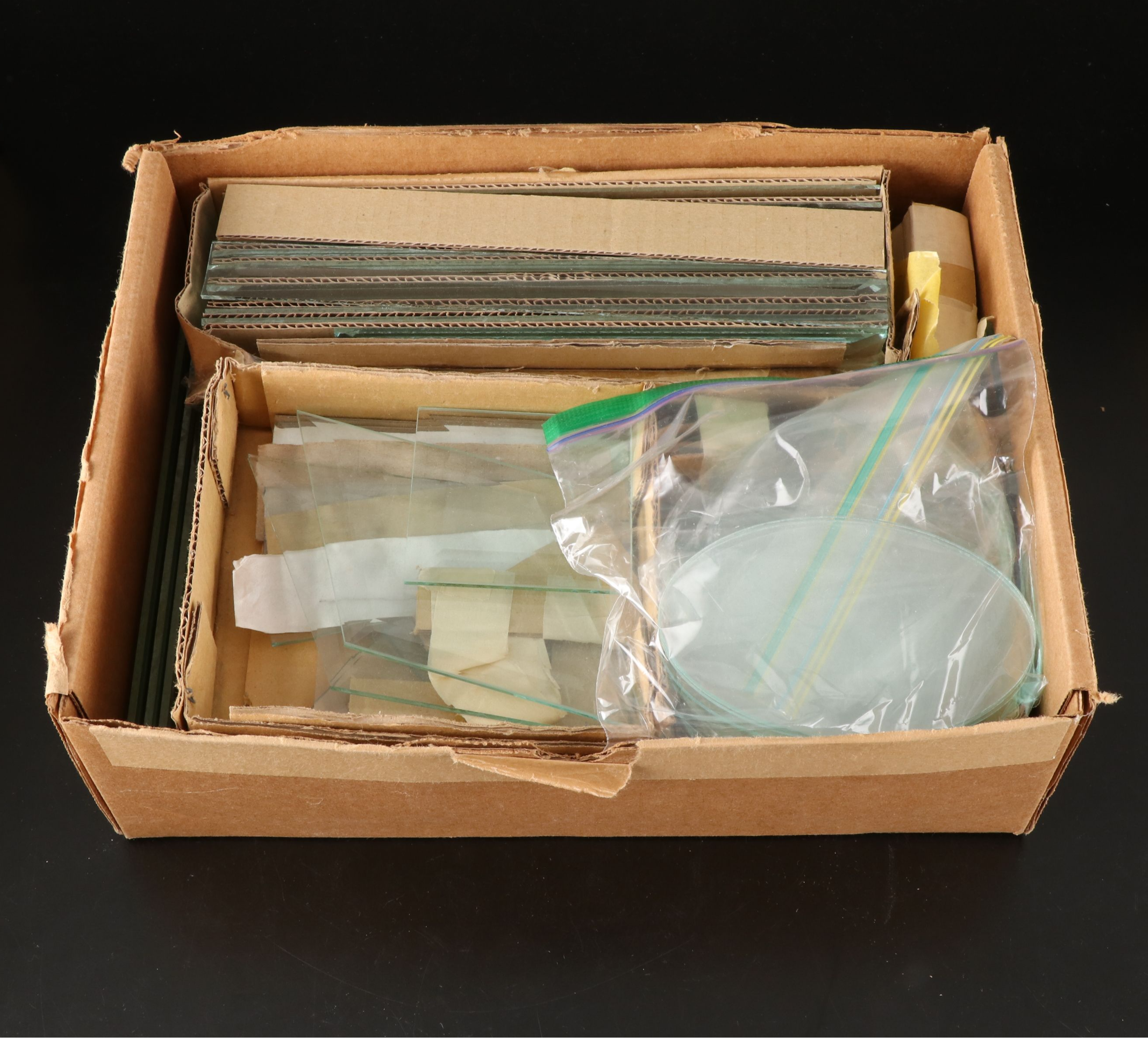 Lihua Glass Pattern Set with More Clear Beveled and Other Glass Pieces