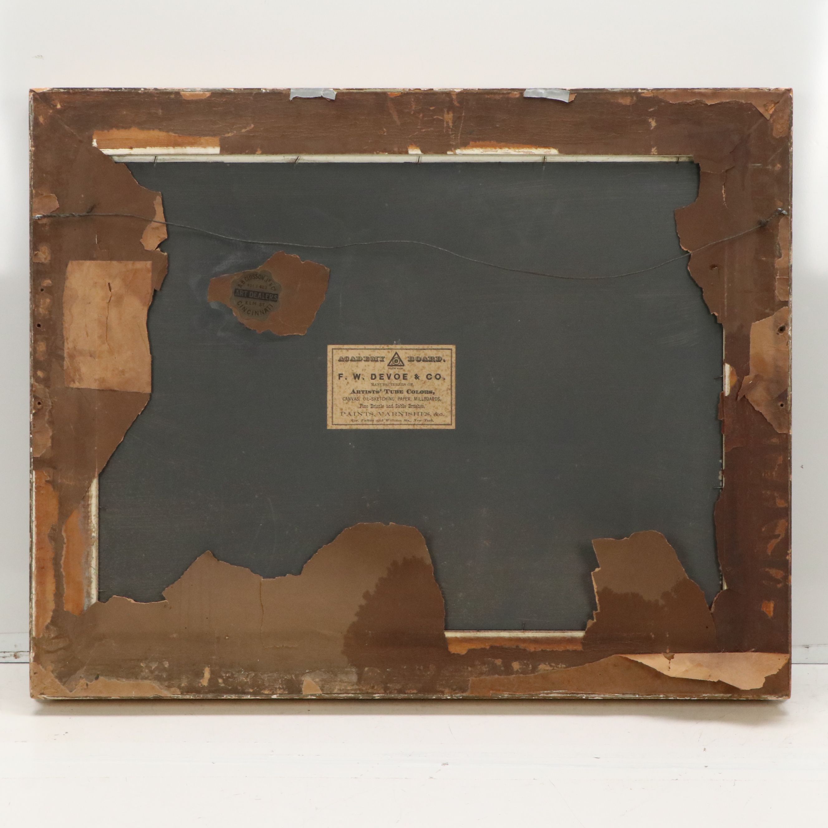 American Pastoral Landscape Oil Painting of River Scene, 19th Century