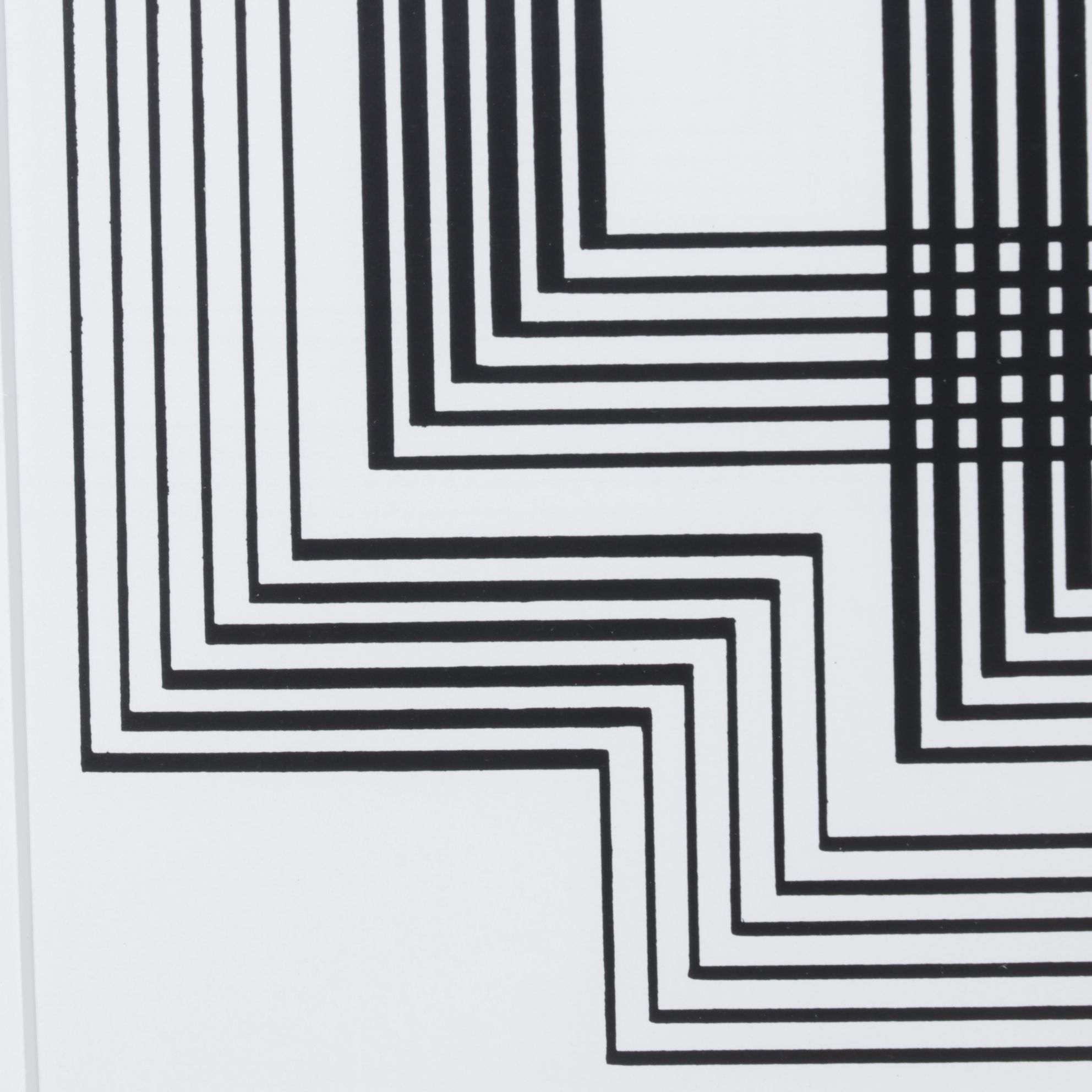 Geometric Lithograph After Josef Albers "Shrine" from Graphic Tectonics Series