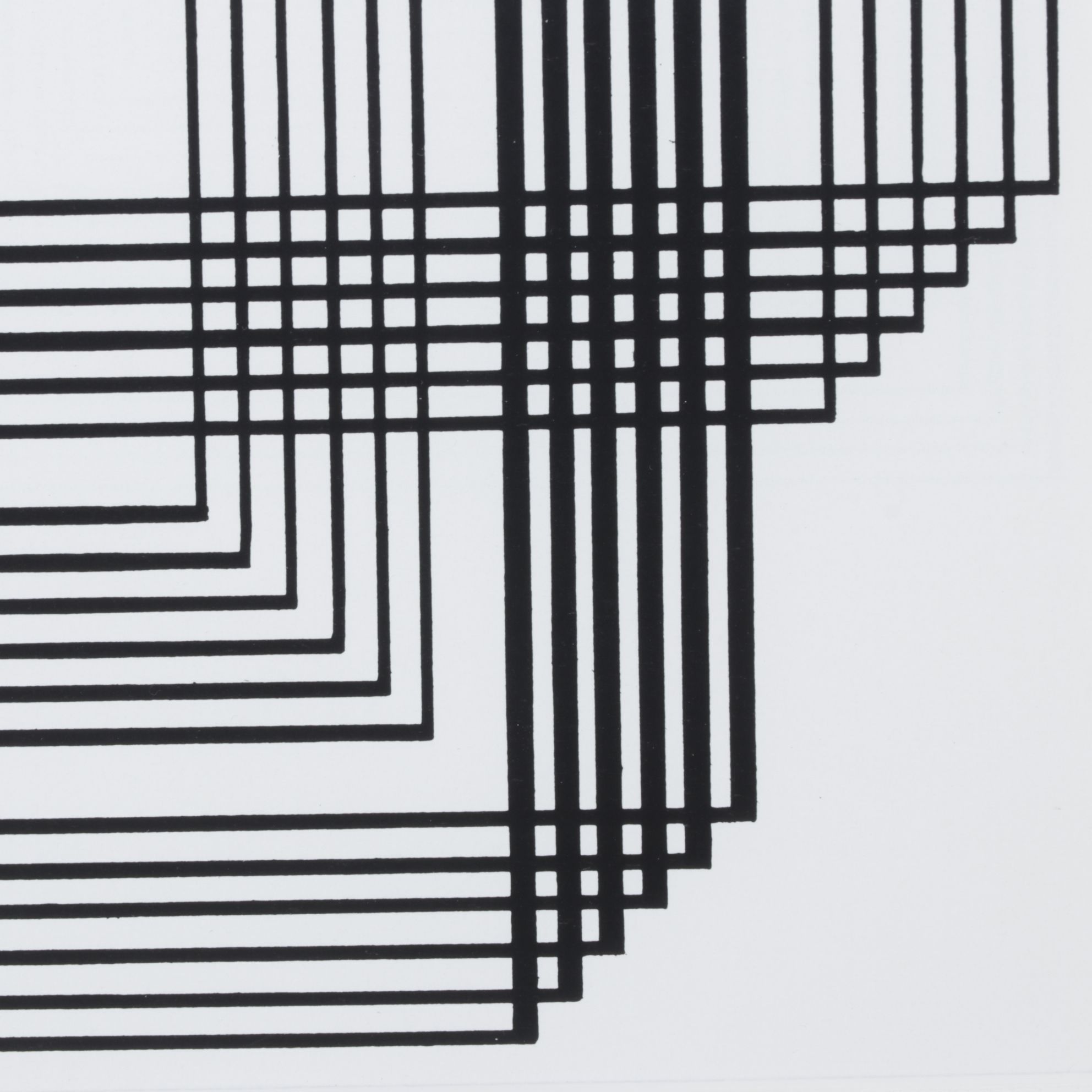 Geometric Lithograph After Josef Albers "Shrine" from Graphic Tectonics Series