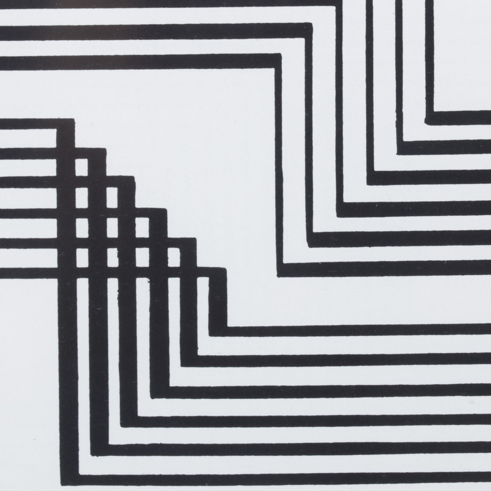 Geometric Lithograph After Josef Albers "Shrine" from Graphic Tectonics Series