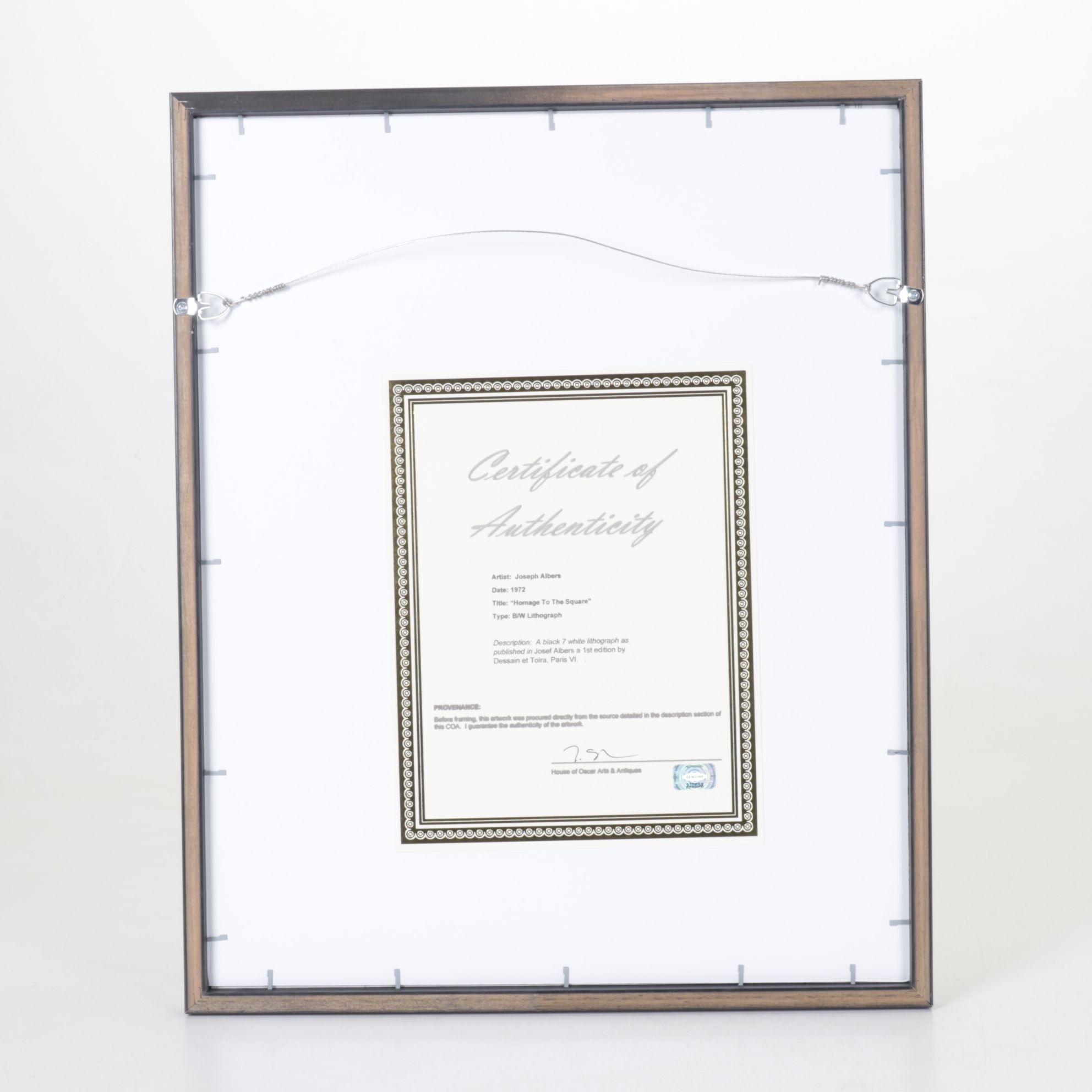 Geometric Lithograph After Josef Albers "Shrine" from Graphic Tectonics Series