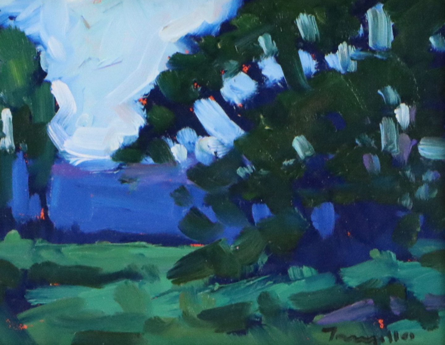 Jose Trujillo Forest Landscape Oil Painting, 21st Century