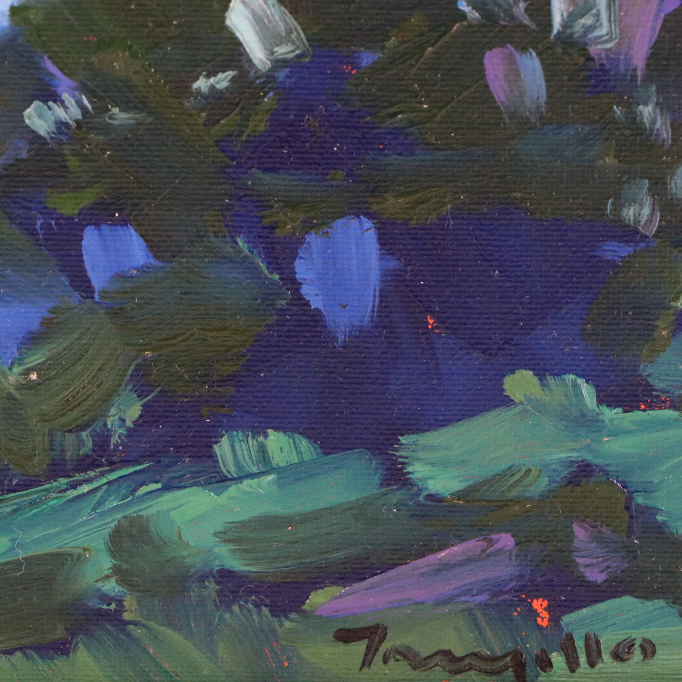 Jose Trujillo Forest Landscape Oil Painting, 21st Century