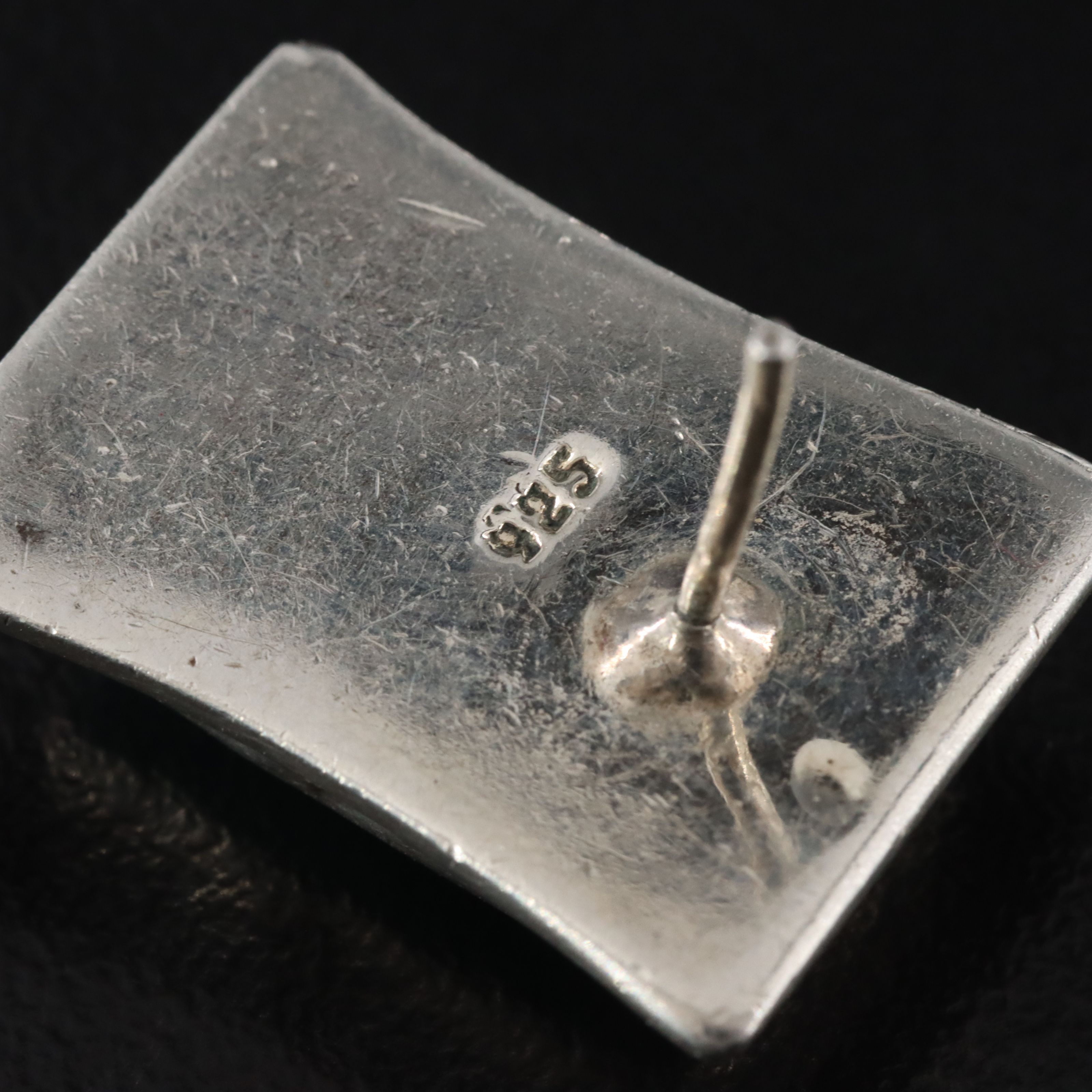 Sterling Faux Turquoise Earrings