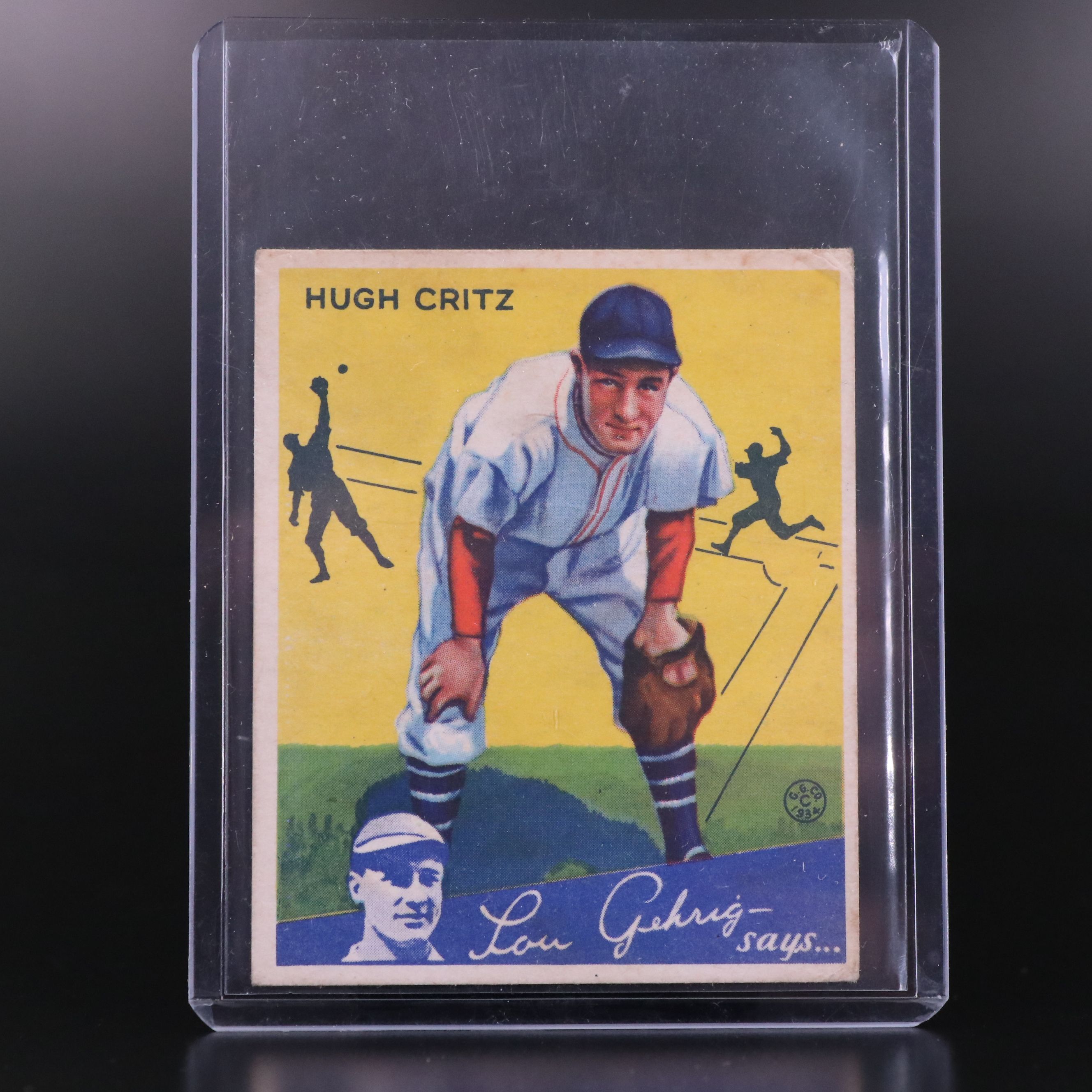 1934 Goudey Hugh Critz New York Giants Baseball Card
