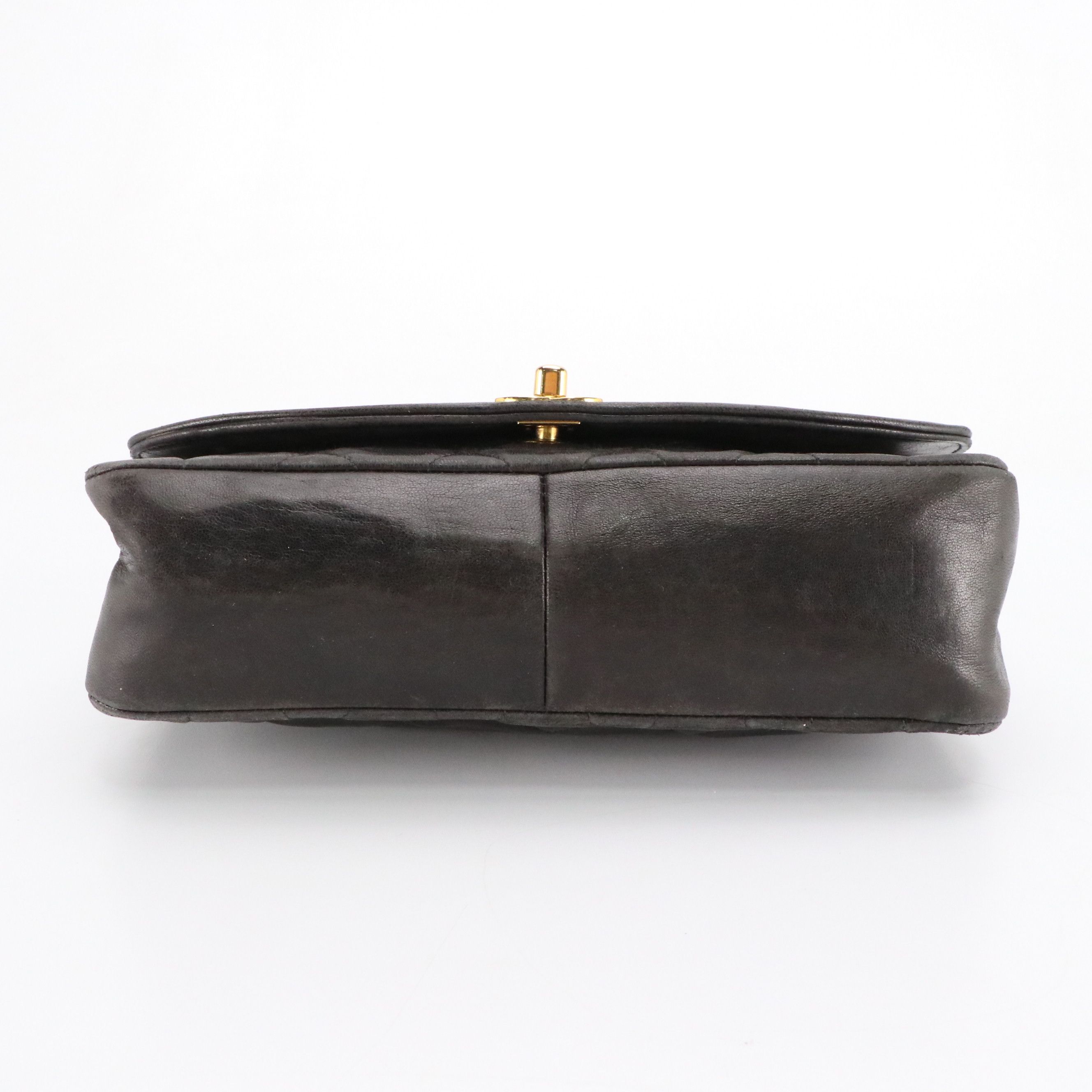 Chanel CC Turn-Lock Diana Flap Bag in Diamond Quilted Lambskin Leather