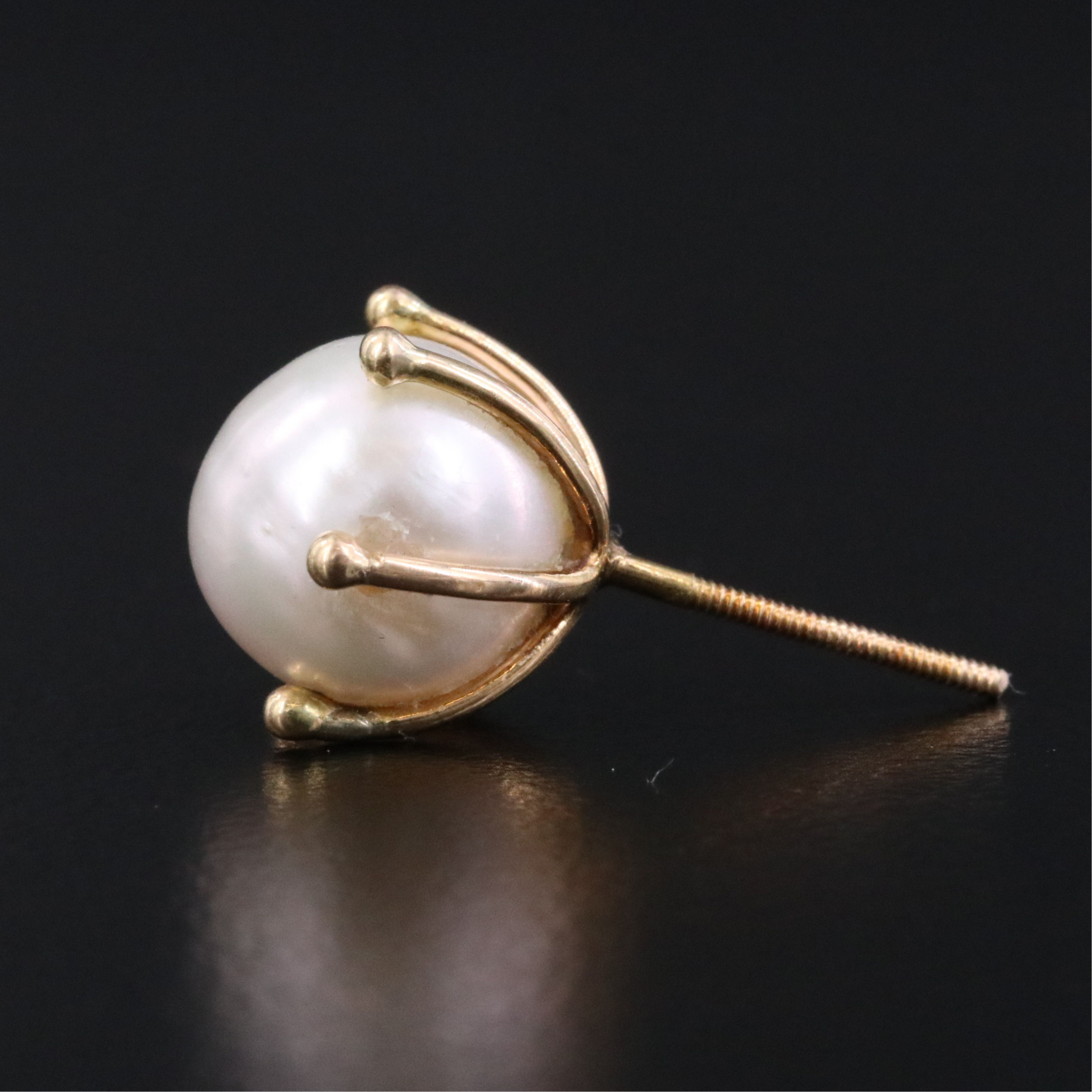 14K Pearl Stud Earrings