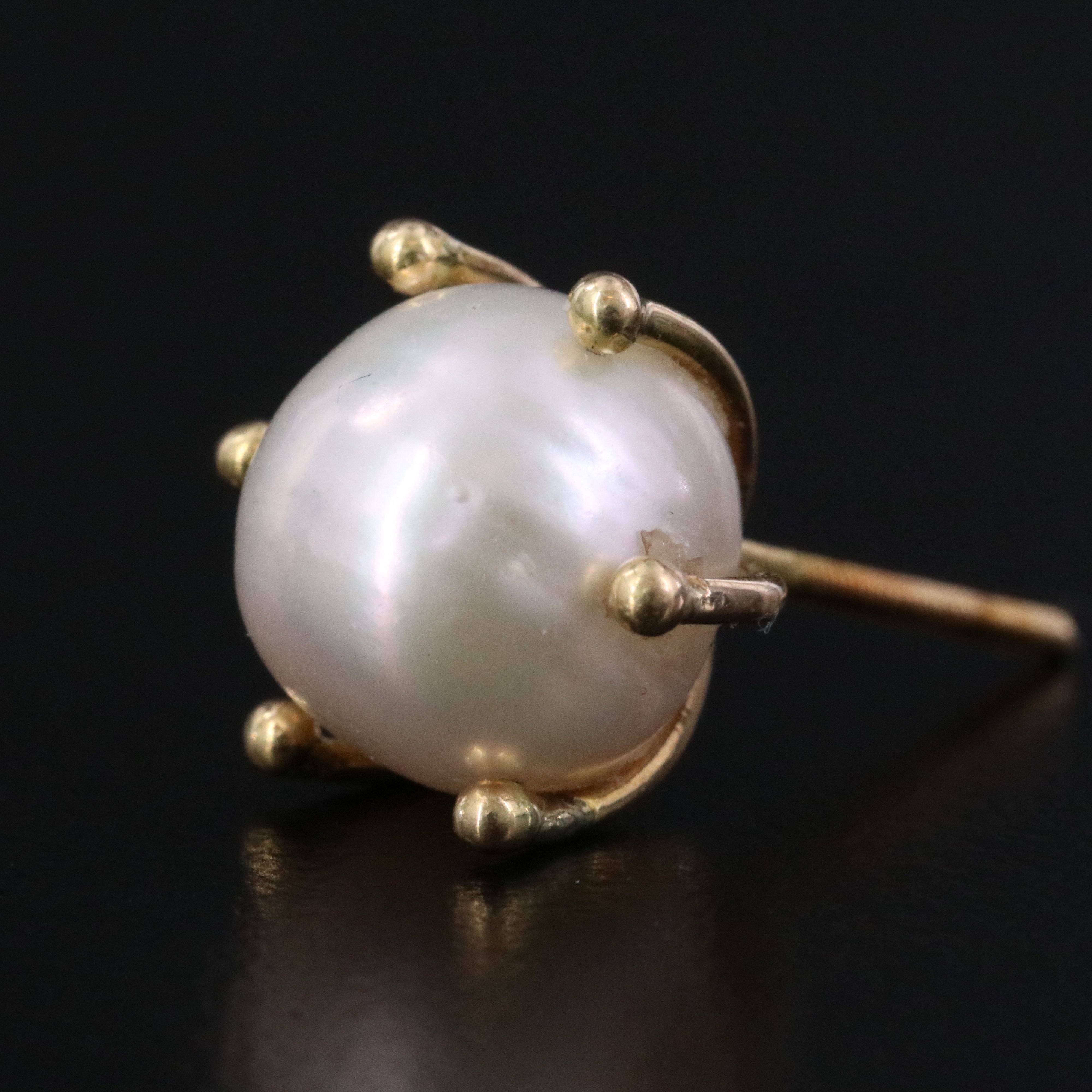 14K Pearl Stud Earrings