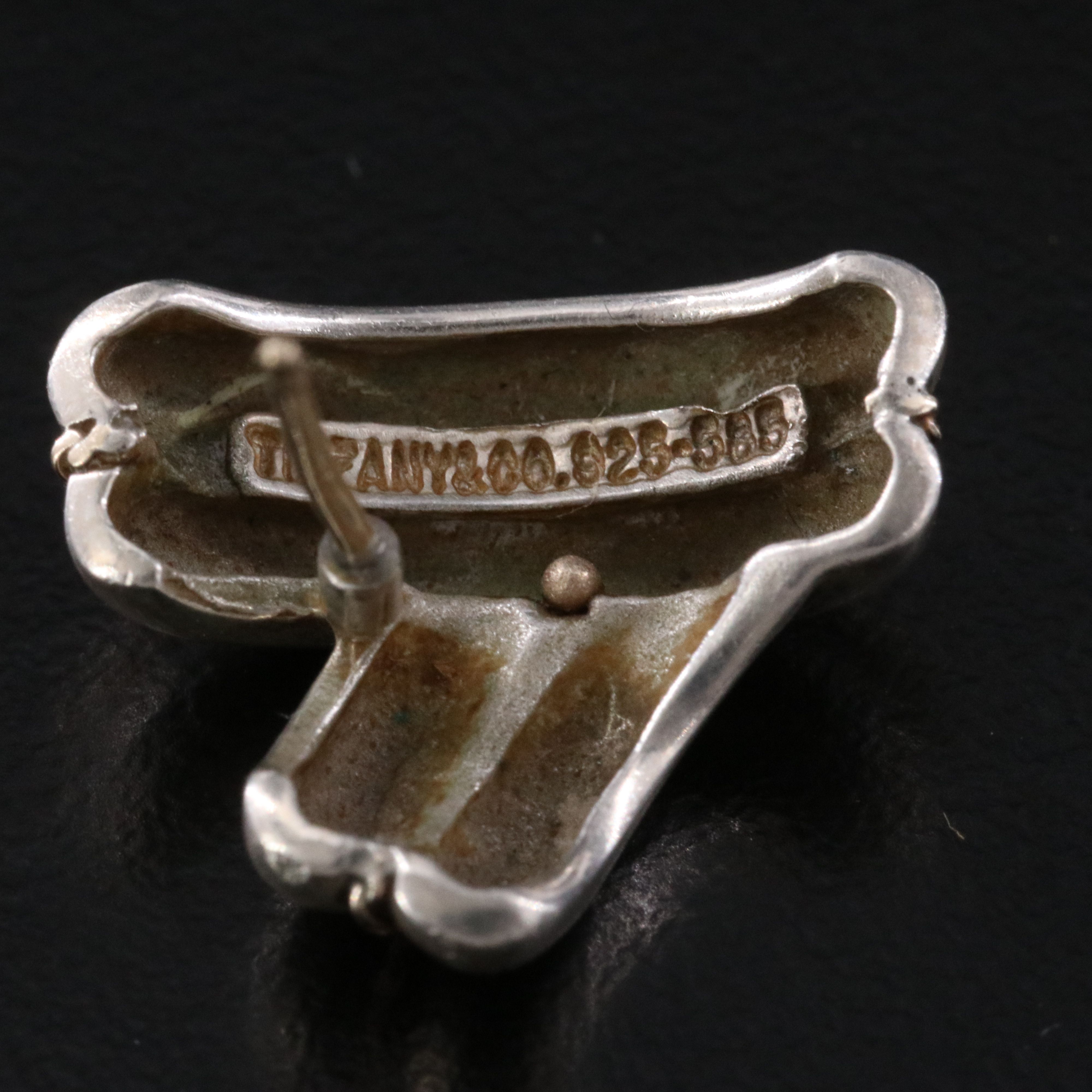 Tiffany & Co. Sterling Crossover Stud Earrings with 14K Accents