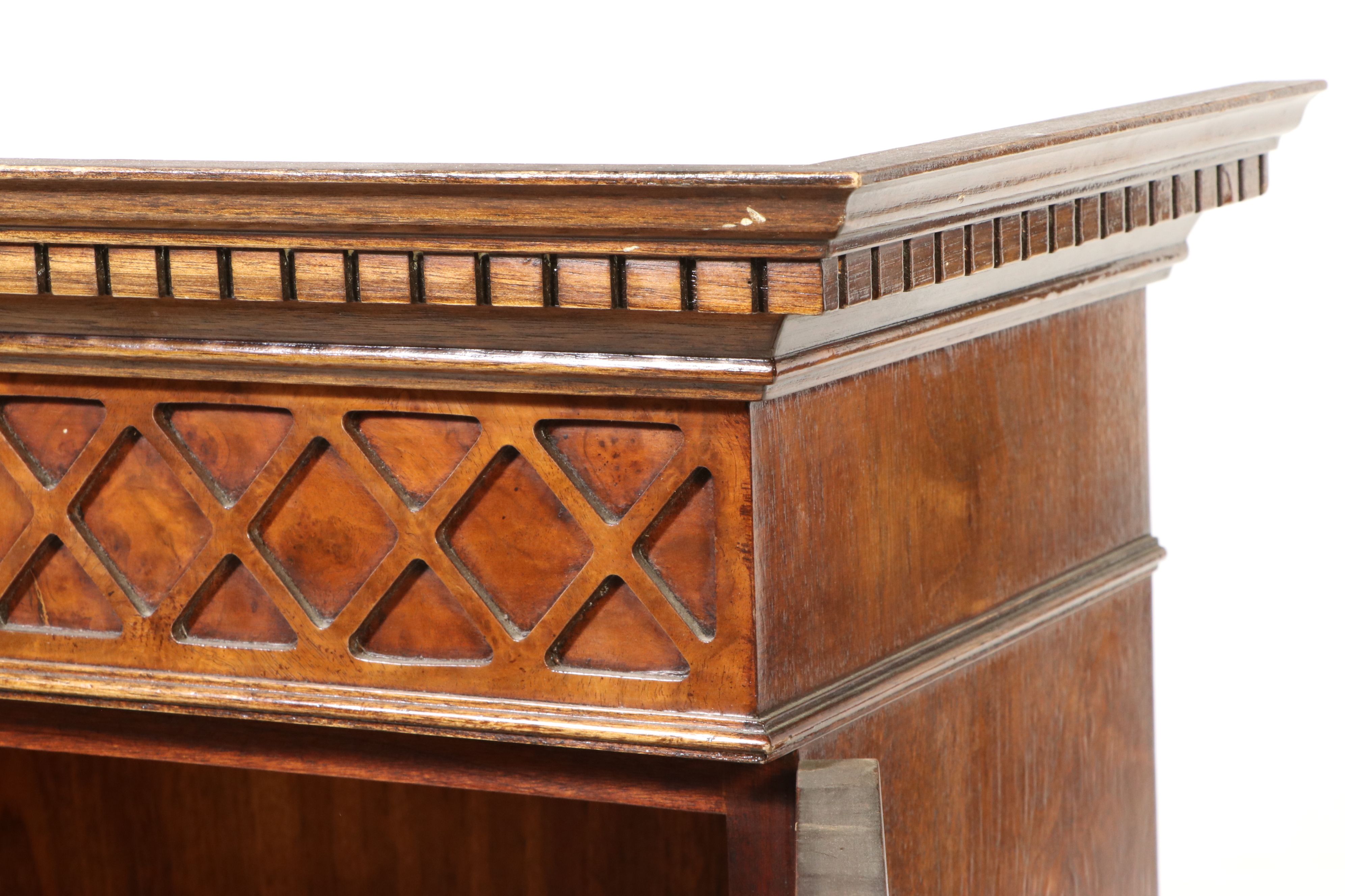 Chippendale Style Mahogany Breakfront China Cabinet