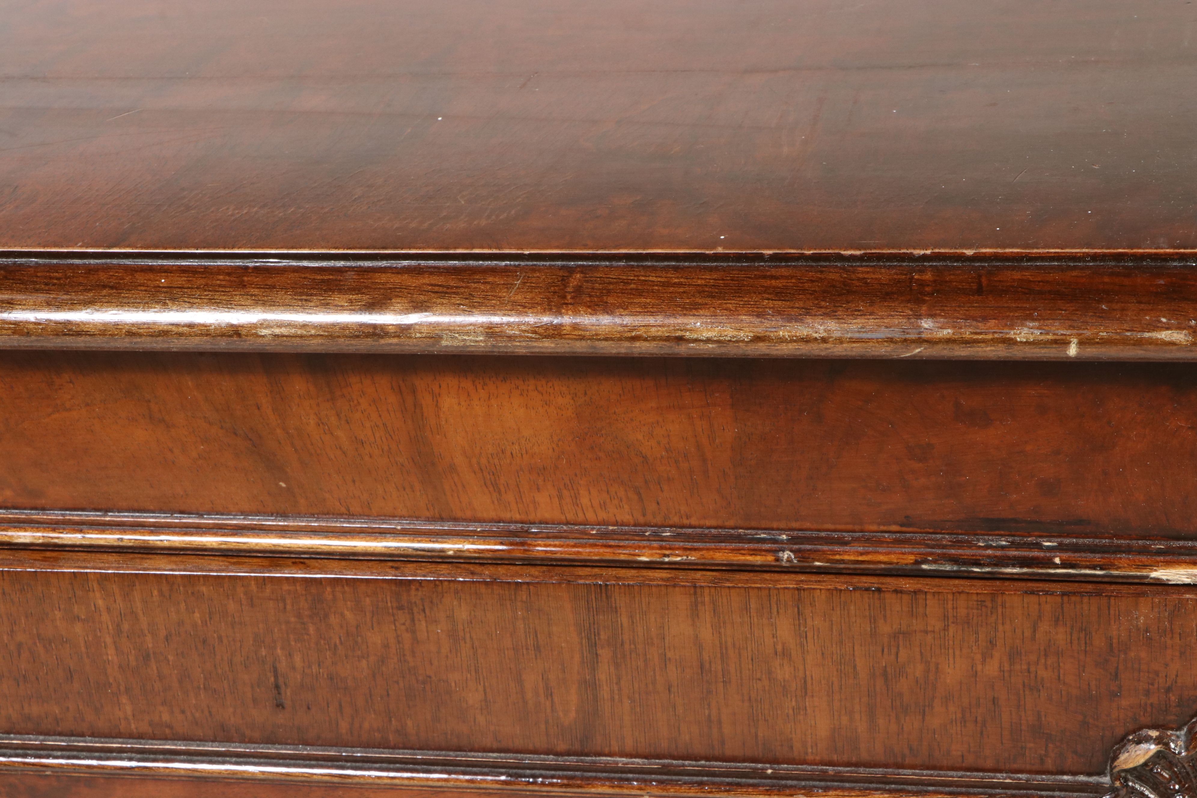 Chippendale Style Mahogany Breakfront China Cabinet