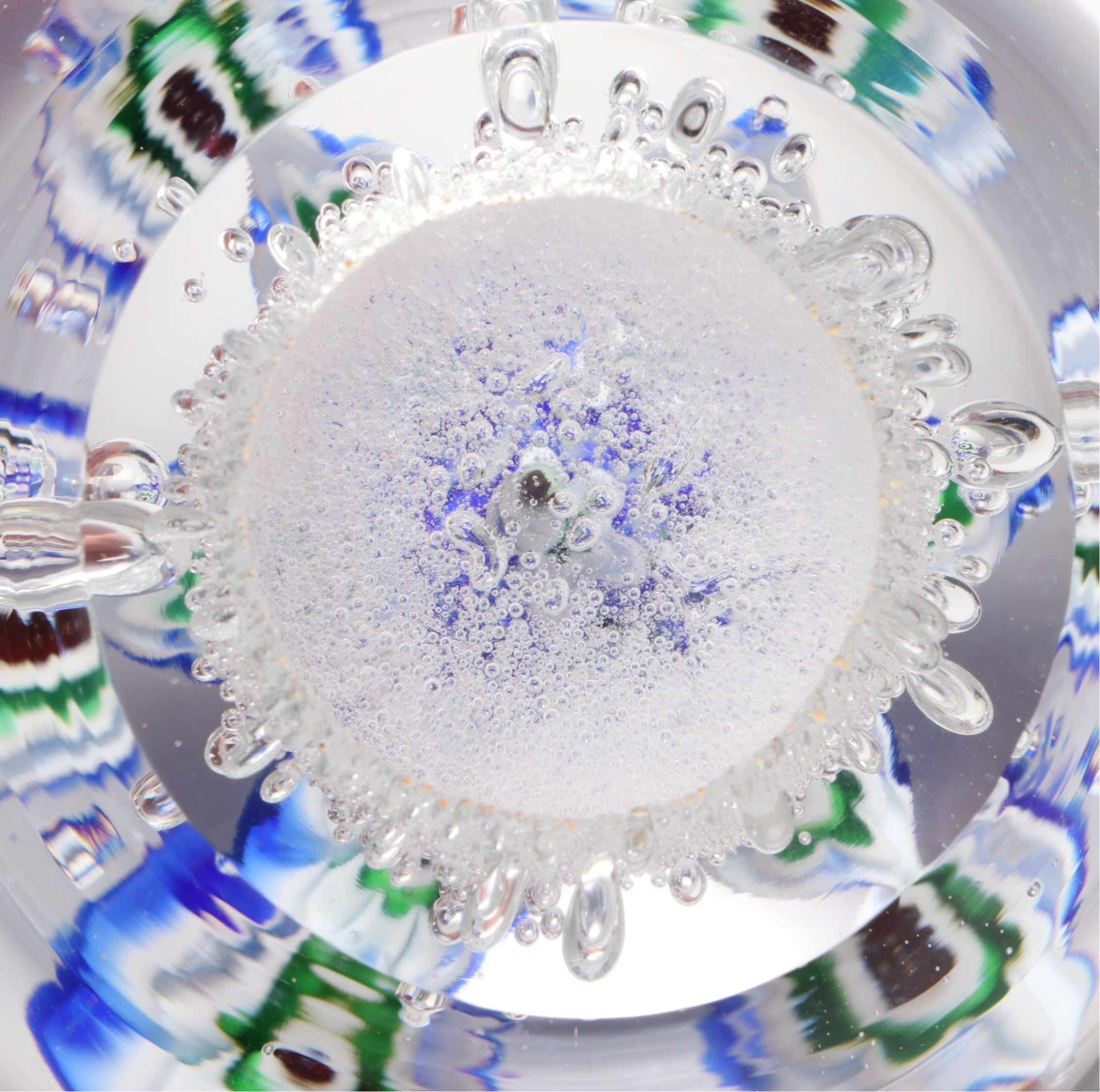 Murano Style Optic Swirl Paperweight with Vases and More Art Glass