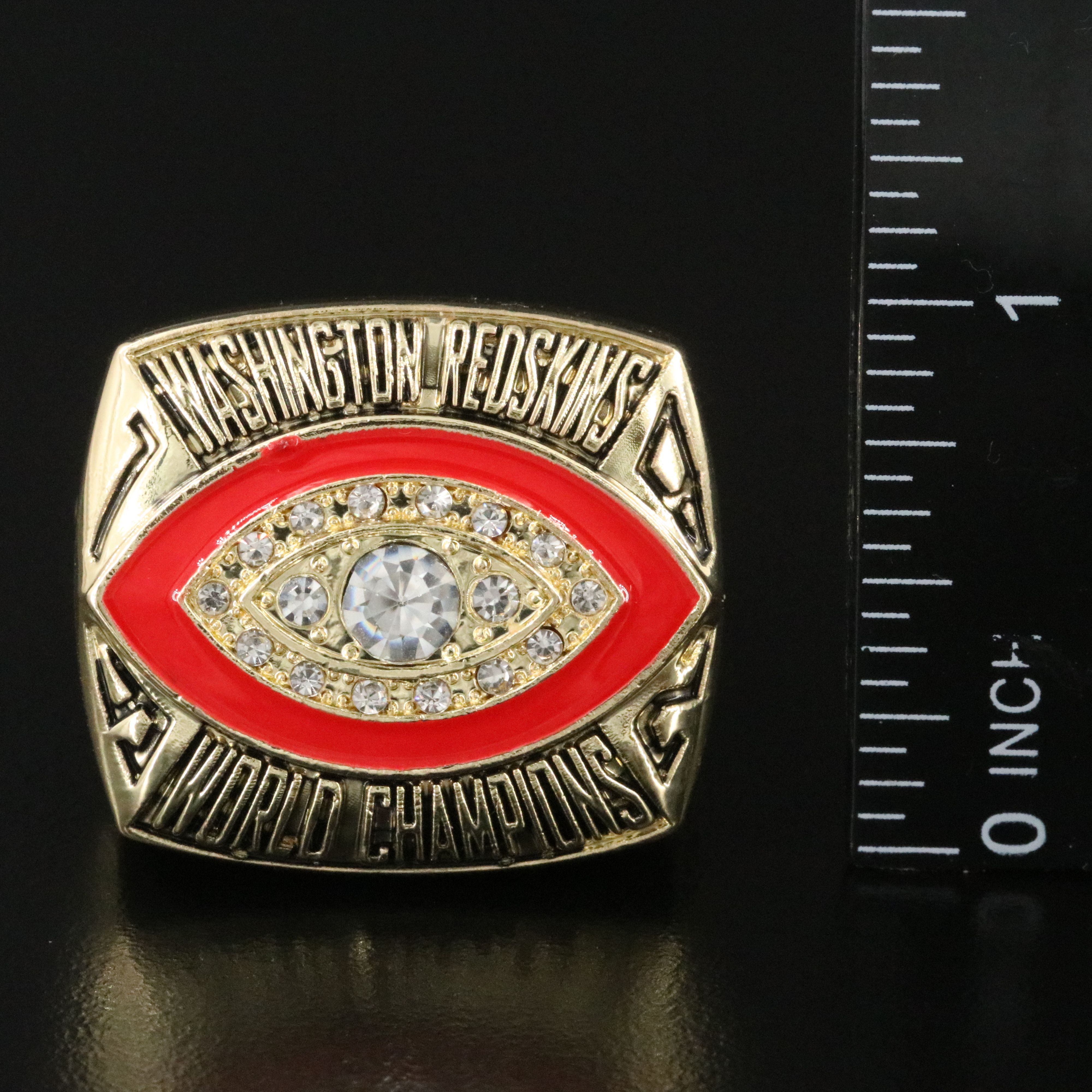 Replica Washington Redskins World Champions Rhinestone and Enamel Ring