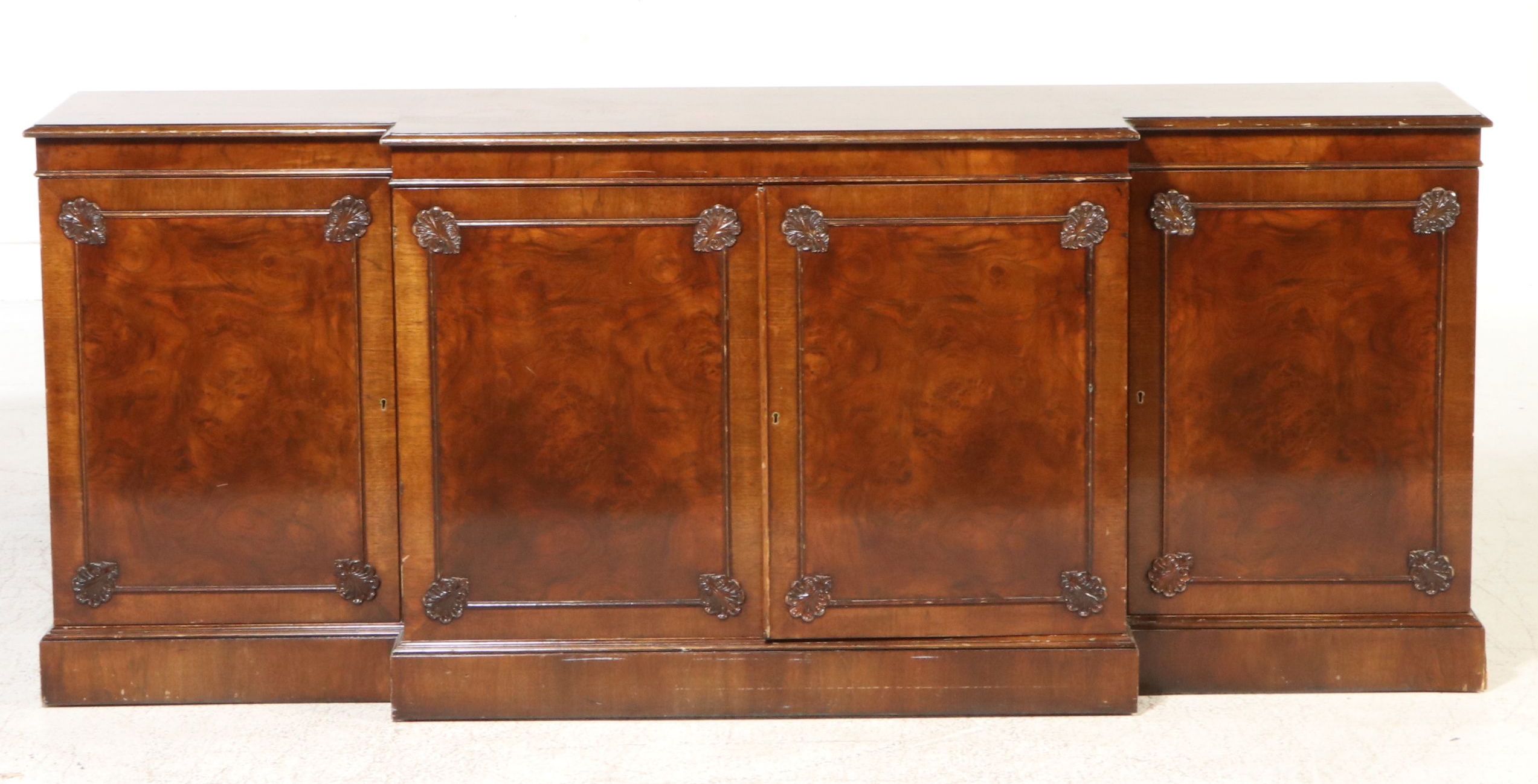 Chippendale Style Mahogany Breakfront China Cabinet