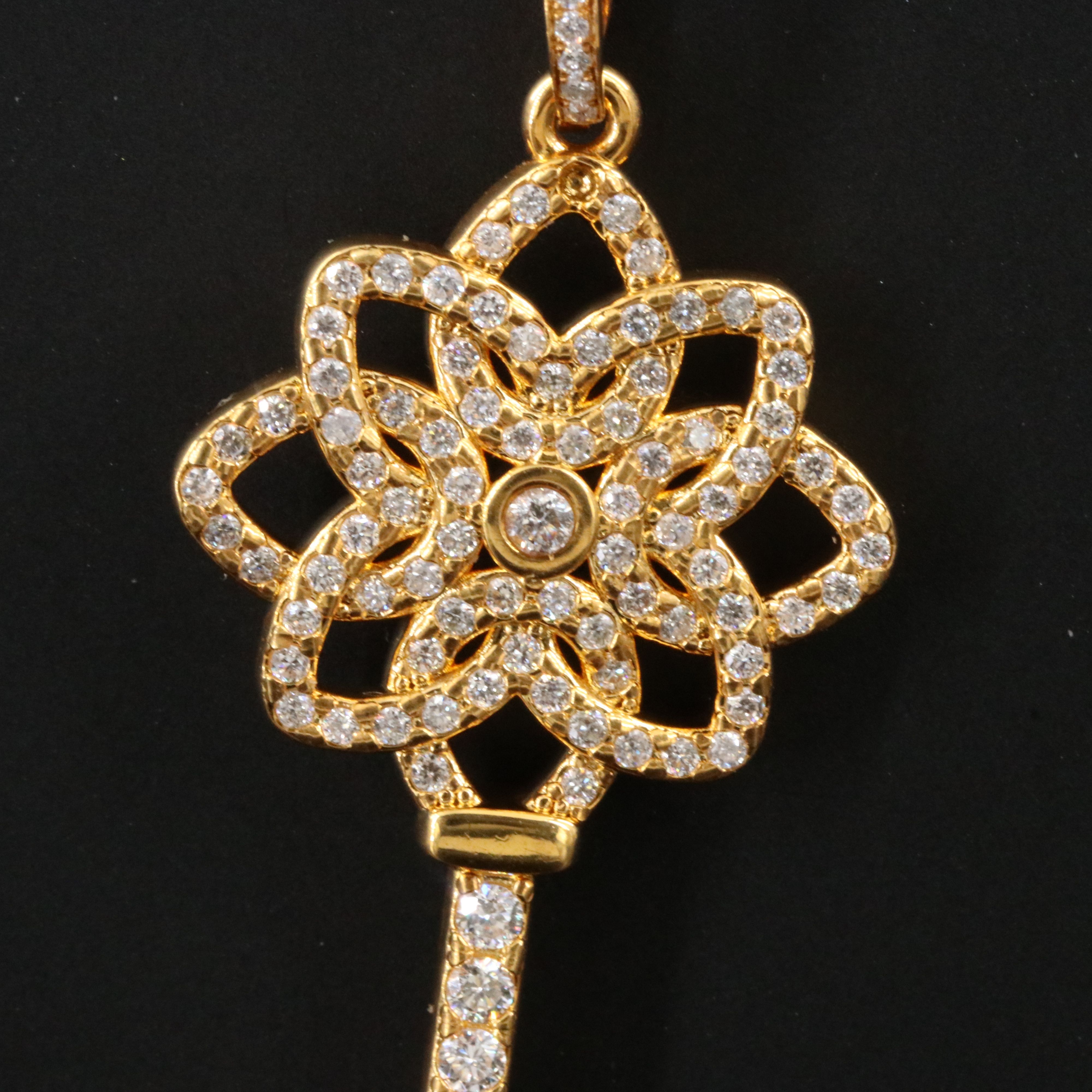 18K 1.04 CTW Lab Grown Diamond Enhancer Pendant