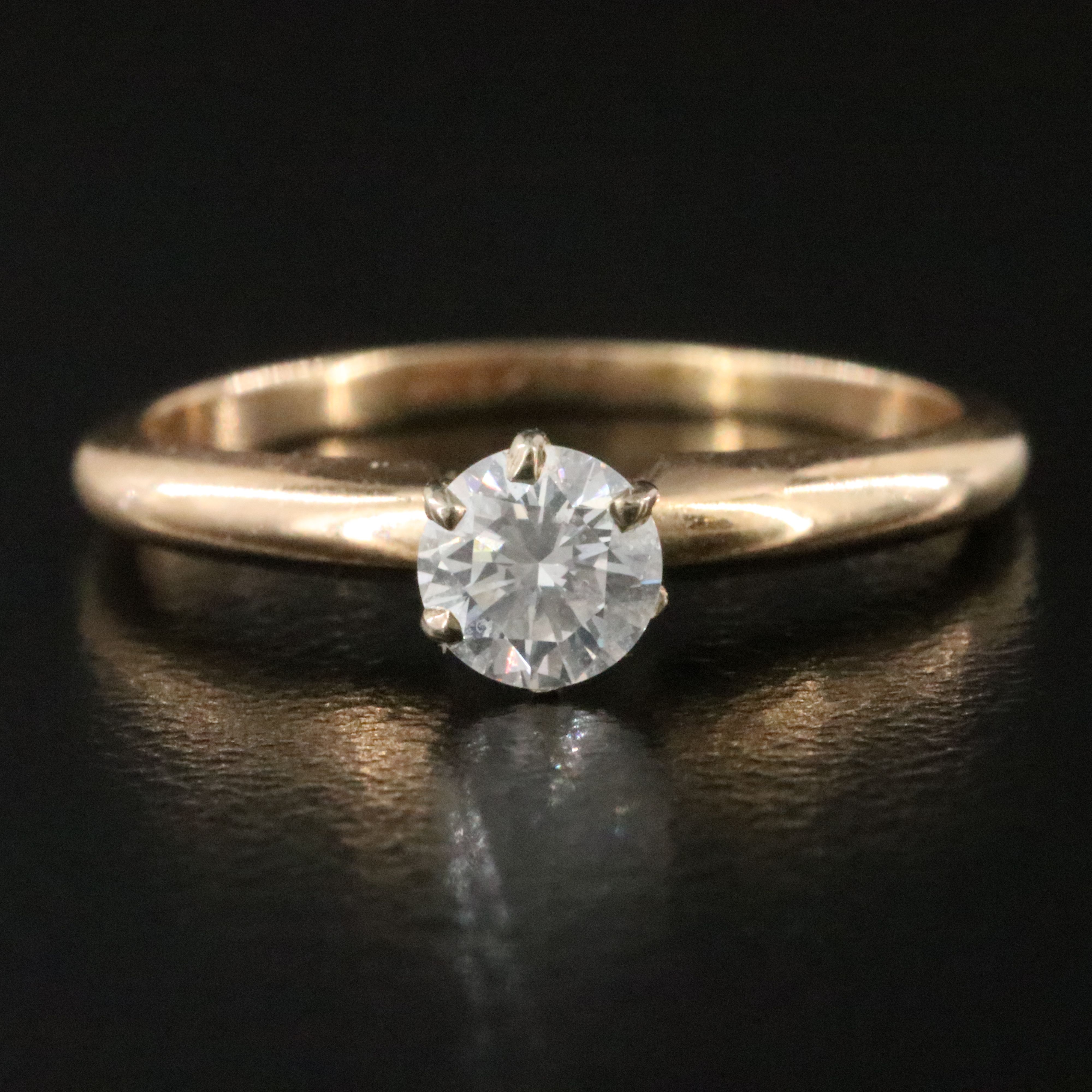 14K 0.31 CT Diamond Solitaire Ring