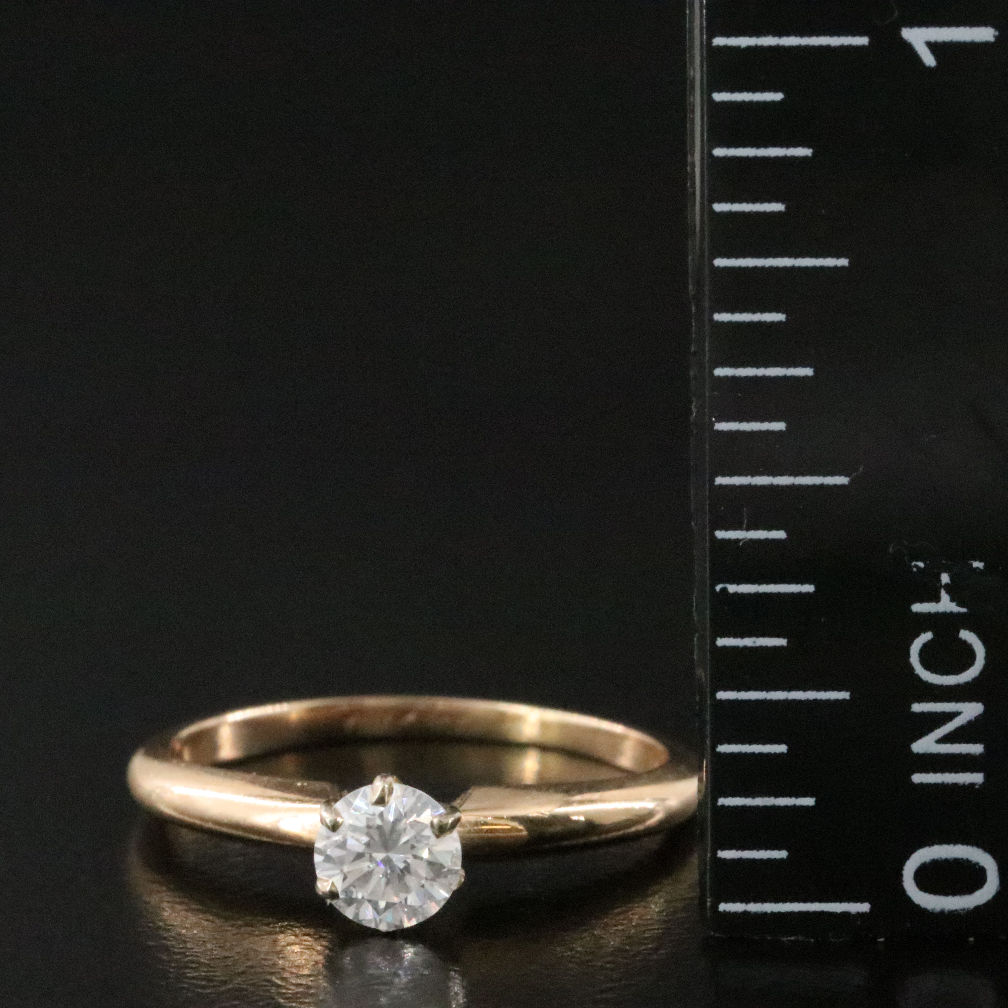 14K 0.31 CT Diamond Solitaire Ring