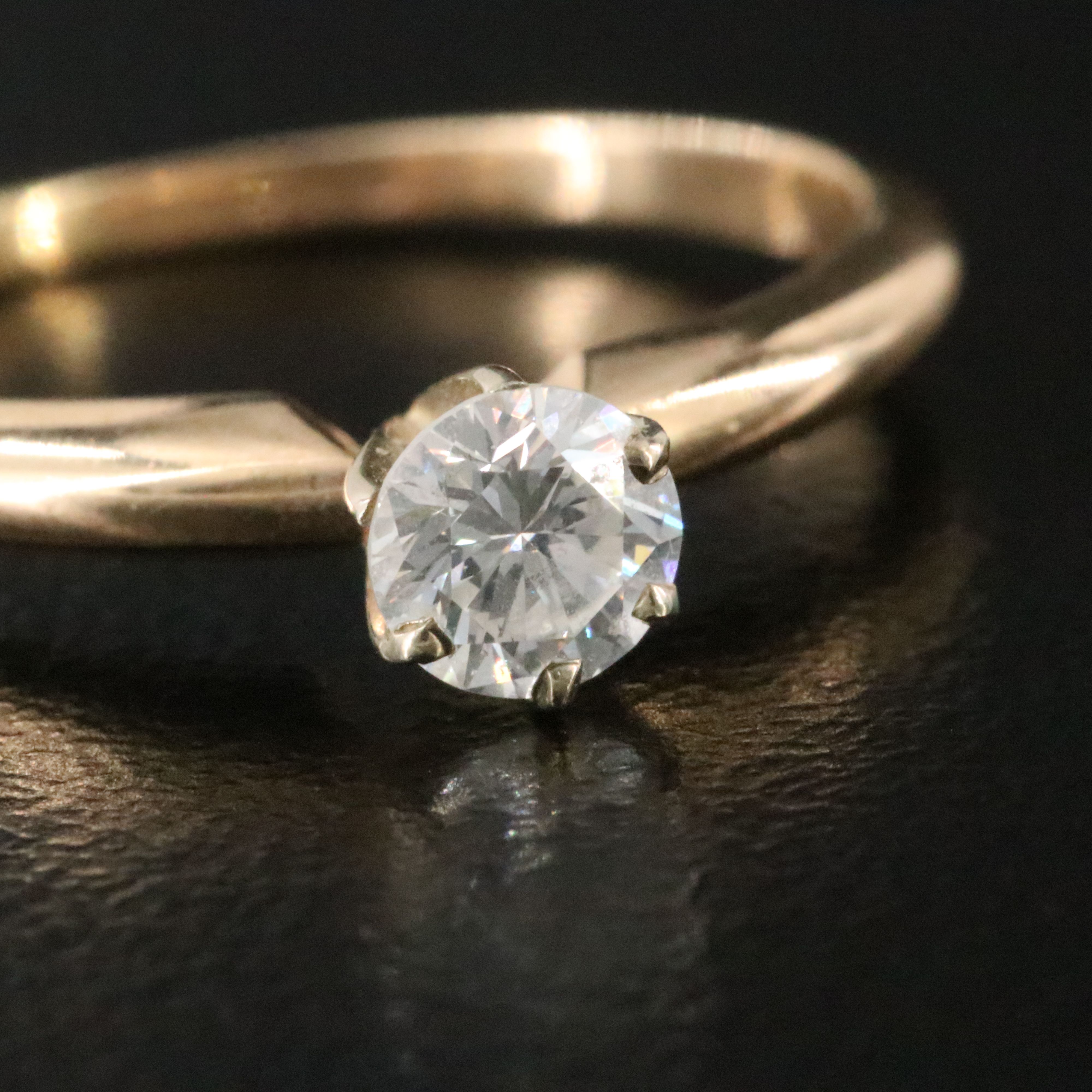 14K 0.31 CT Diamond Solitaire Ring