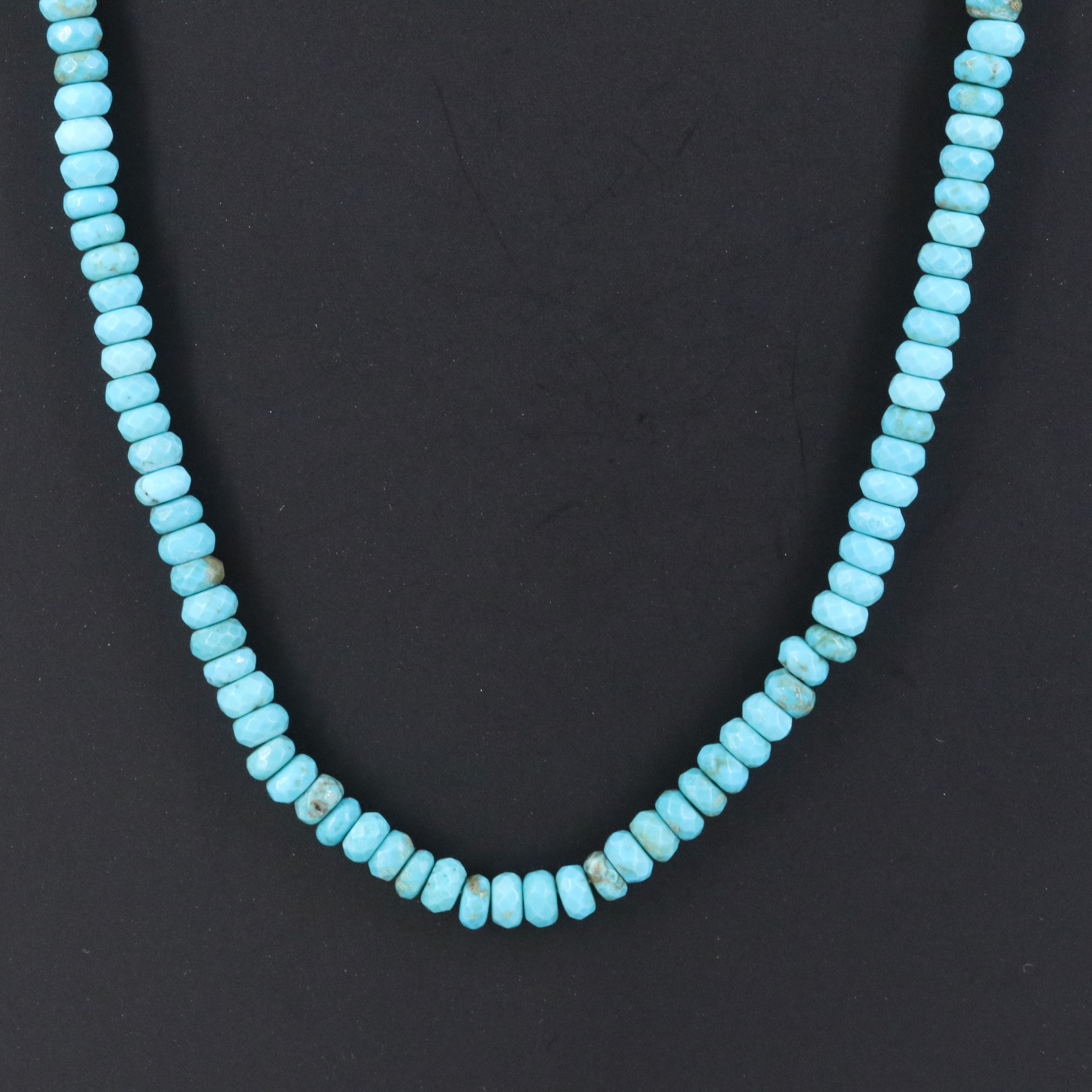 Turquiose Bead Necklace with 14K Clasp