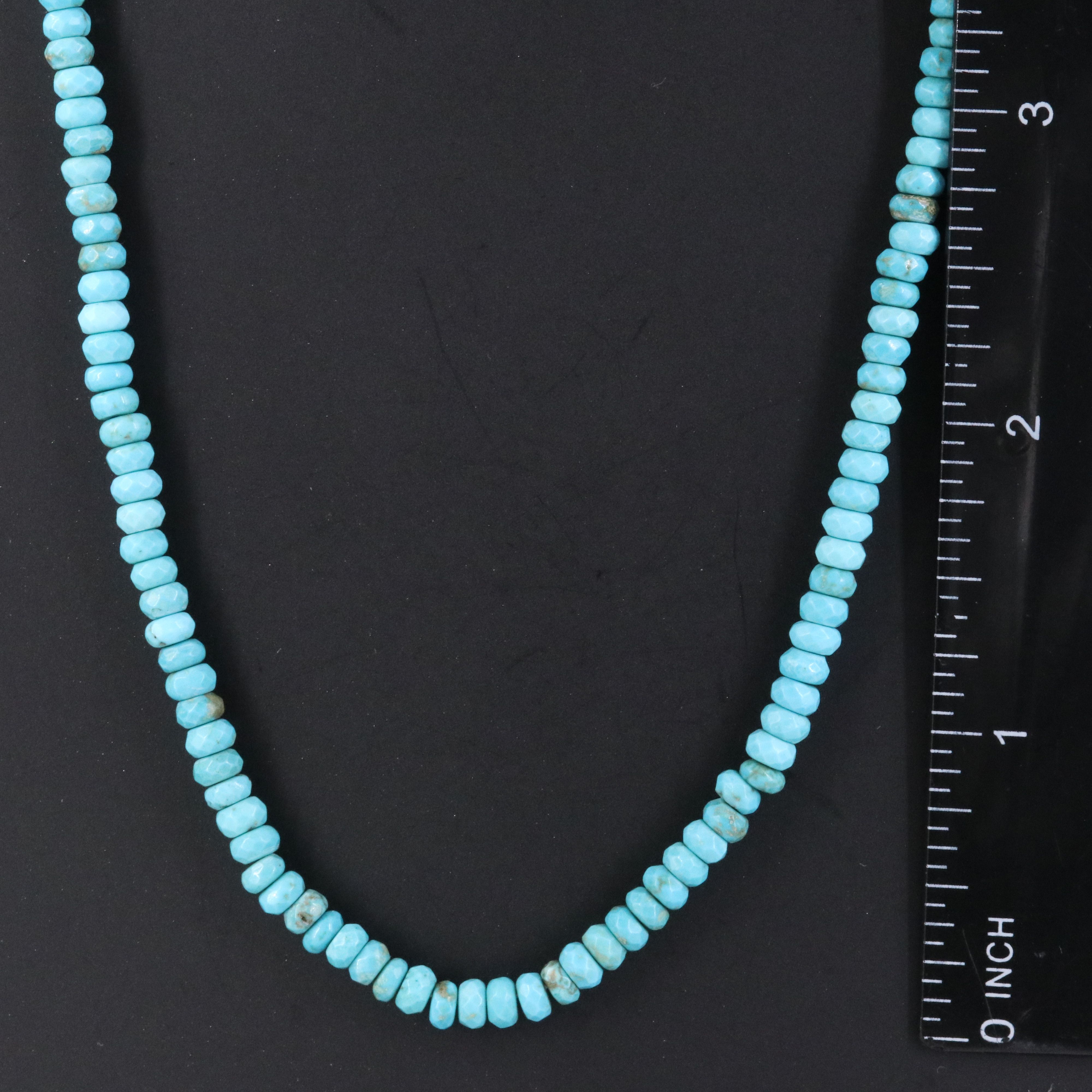 Turquiose Bead Necklace with 14K Clasp