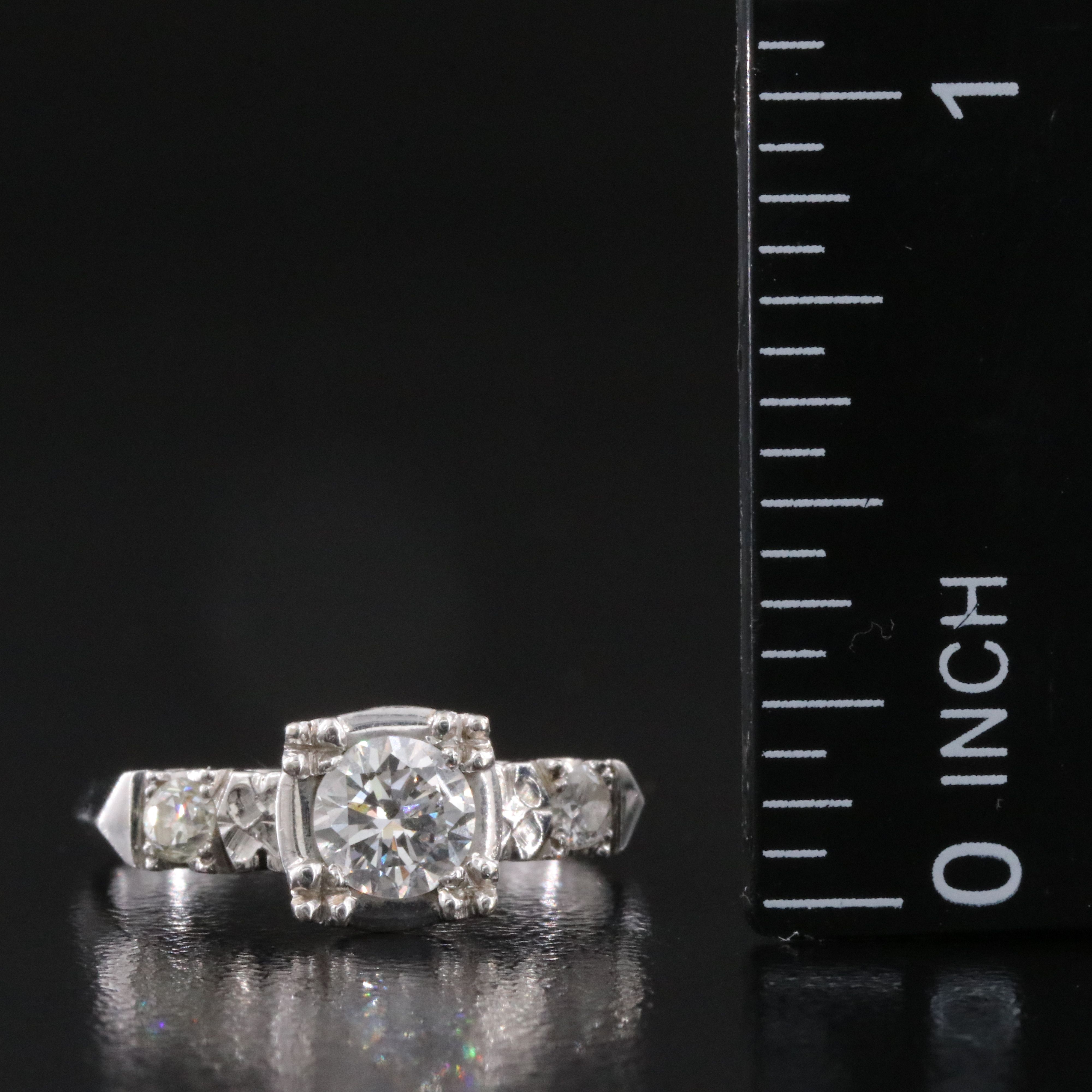 Vintage 14K 0.63 CTW Diamond Ring