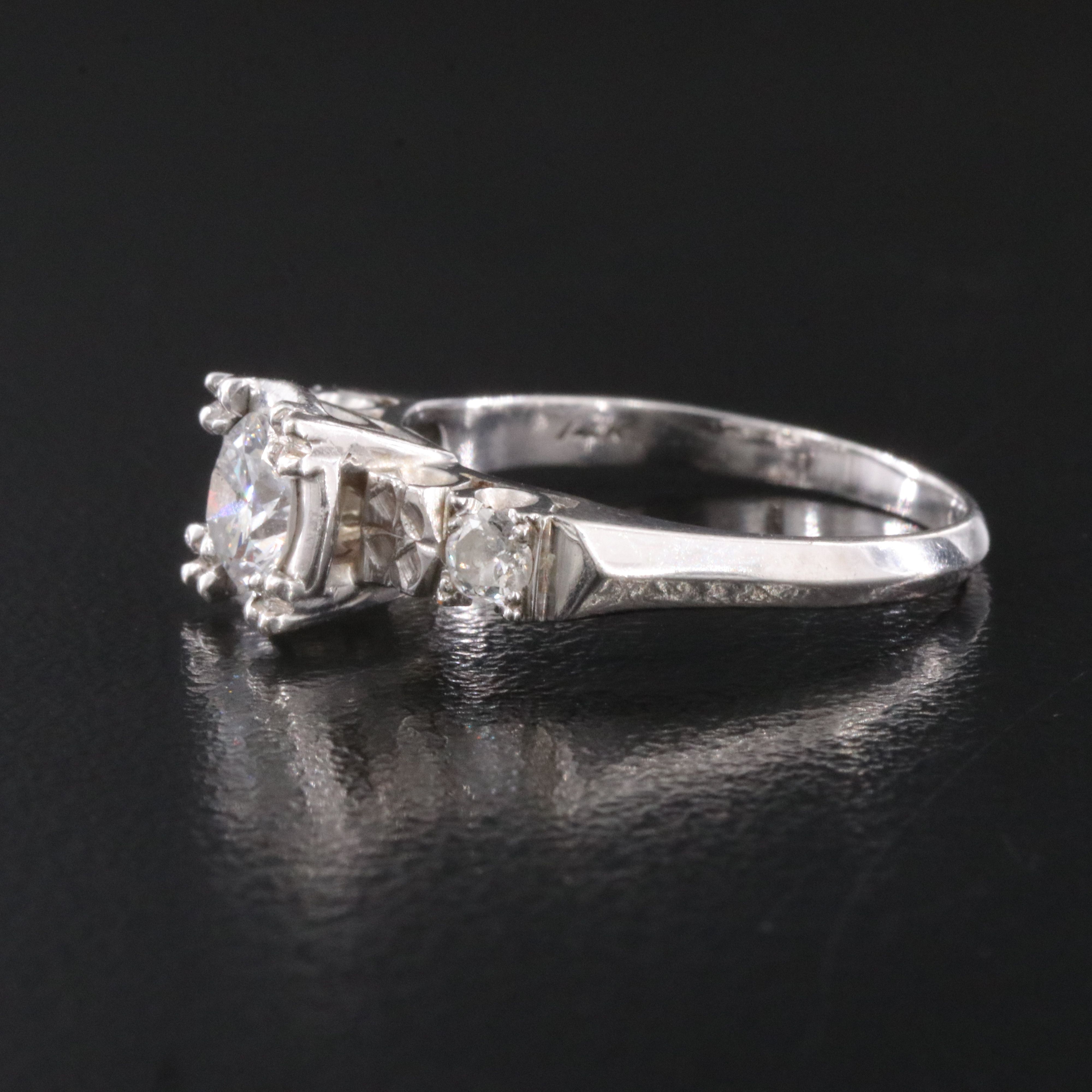 Vintage 14K 0.63 CTW Diamond Ring