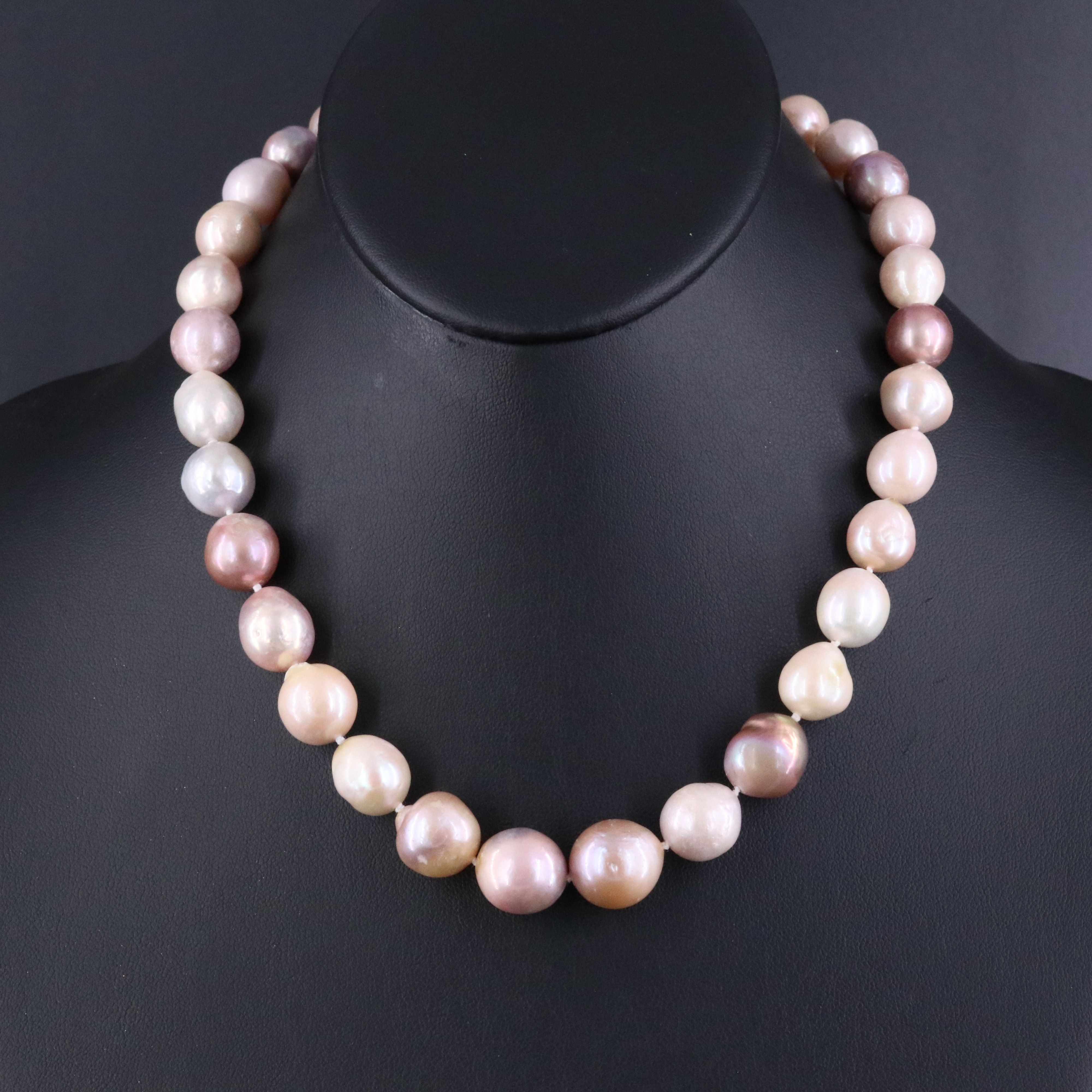 10.00 – 13.25 MM Graduated Pearl Necklace with 14K Clasp