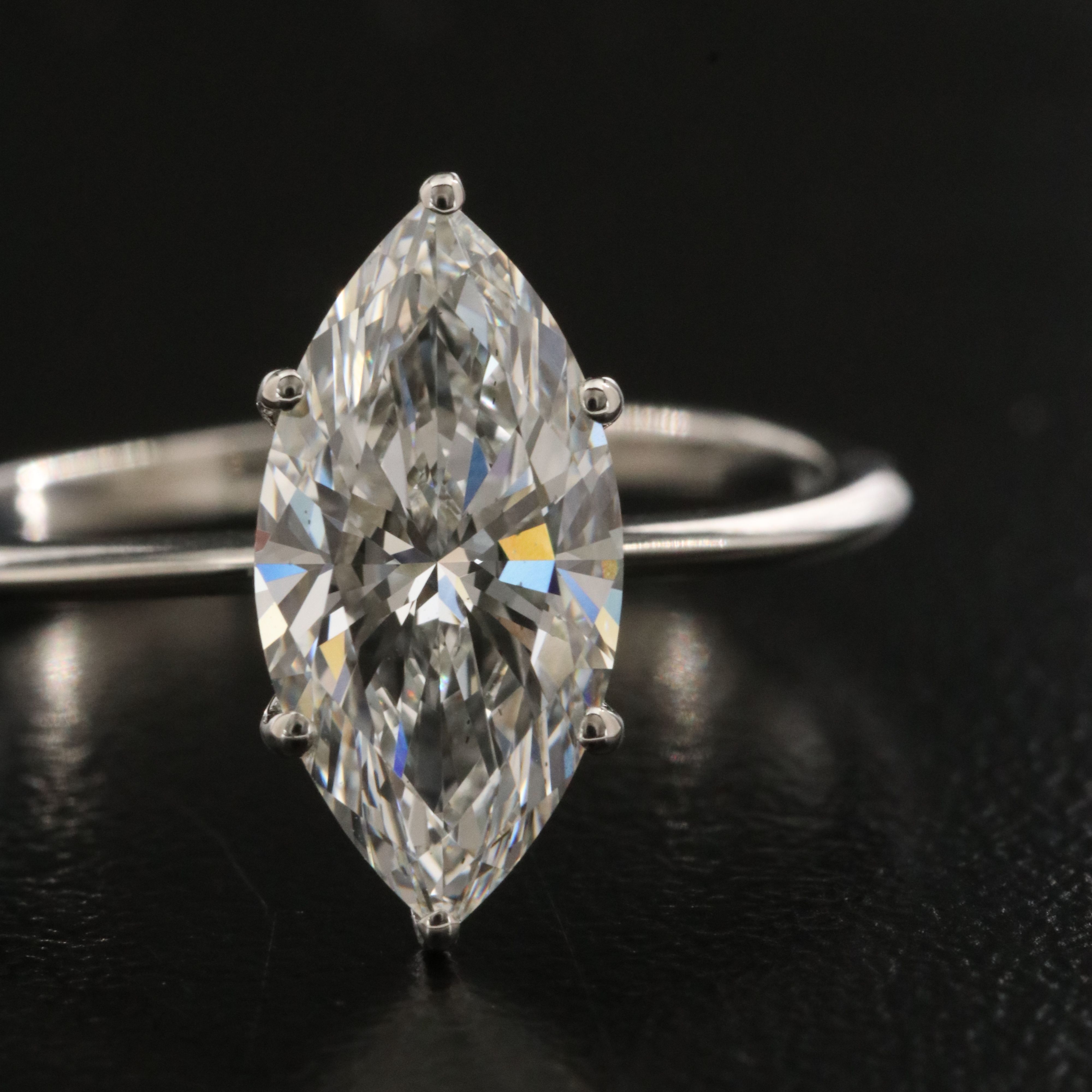 Platinum 2.07 CT Lab Grown Diamond Solitaire Ring