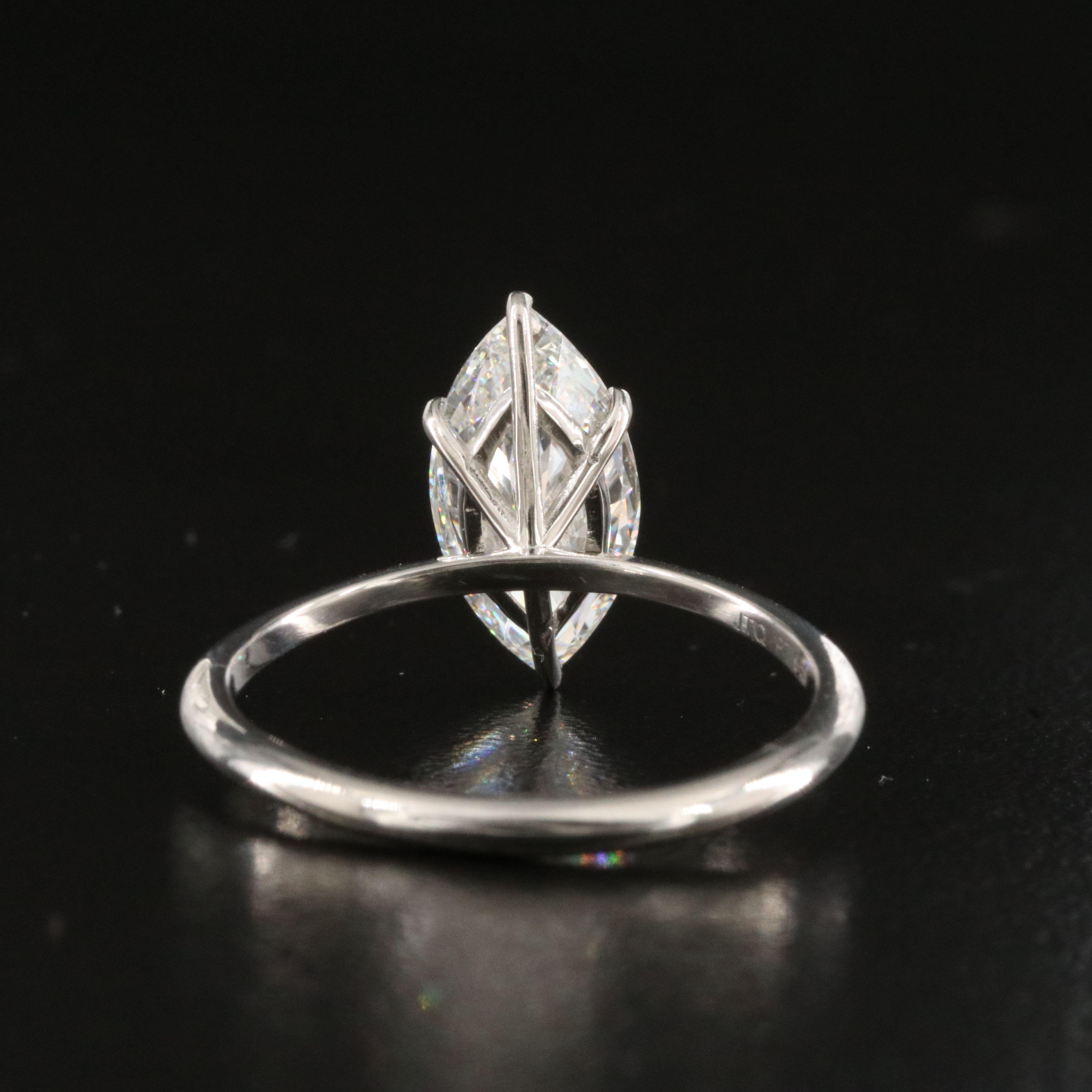 Platinum 2.07 CT Lab Grown Diamond Solitaire Ring