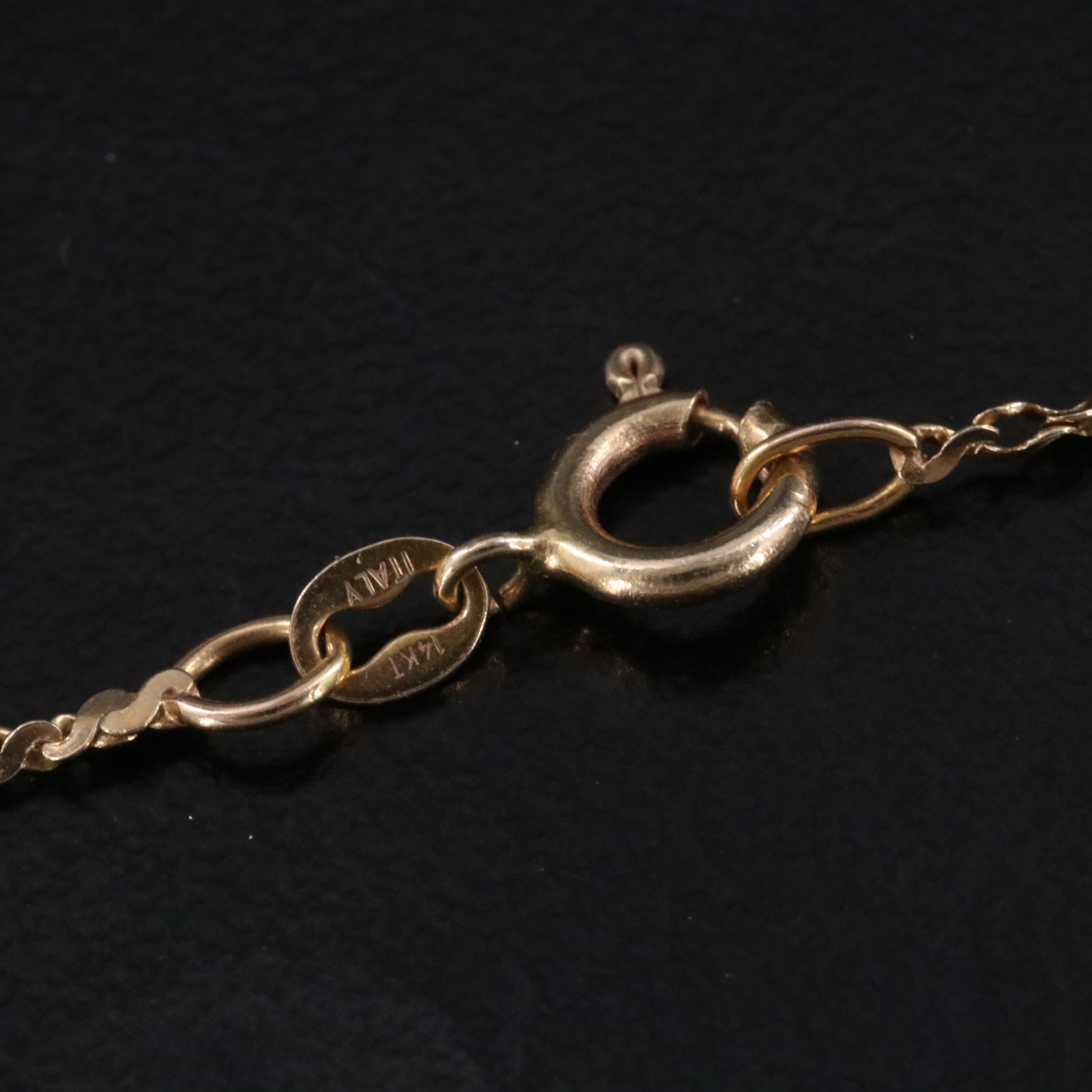 14K 0.06 CTW Diamond Trembler Atomic Pendant Necklace