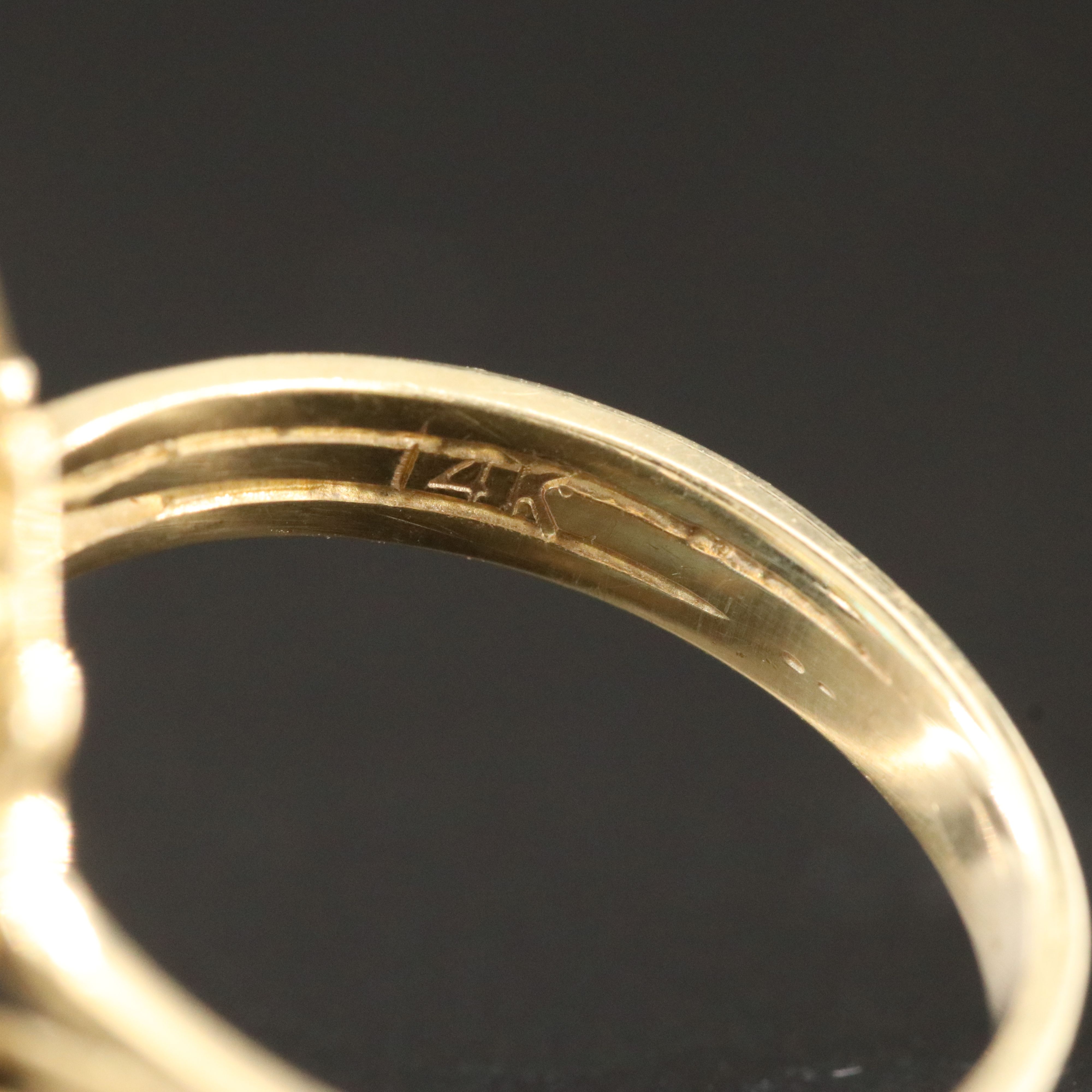 14K Swiss Blue Topaz and Diamond Ring