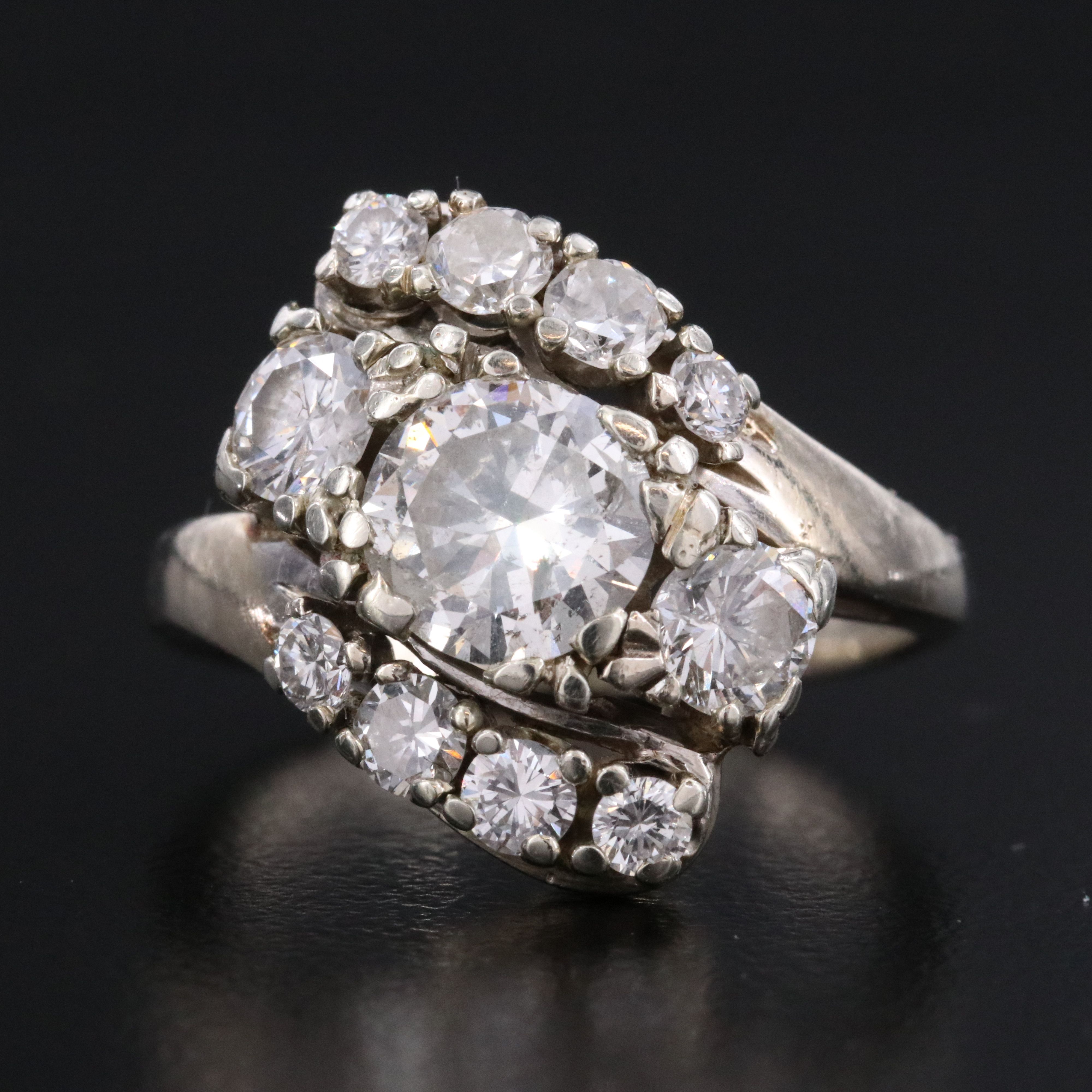 Vintage 14K 2.38 CTW Diamond Ring