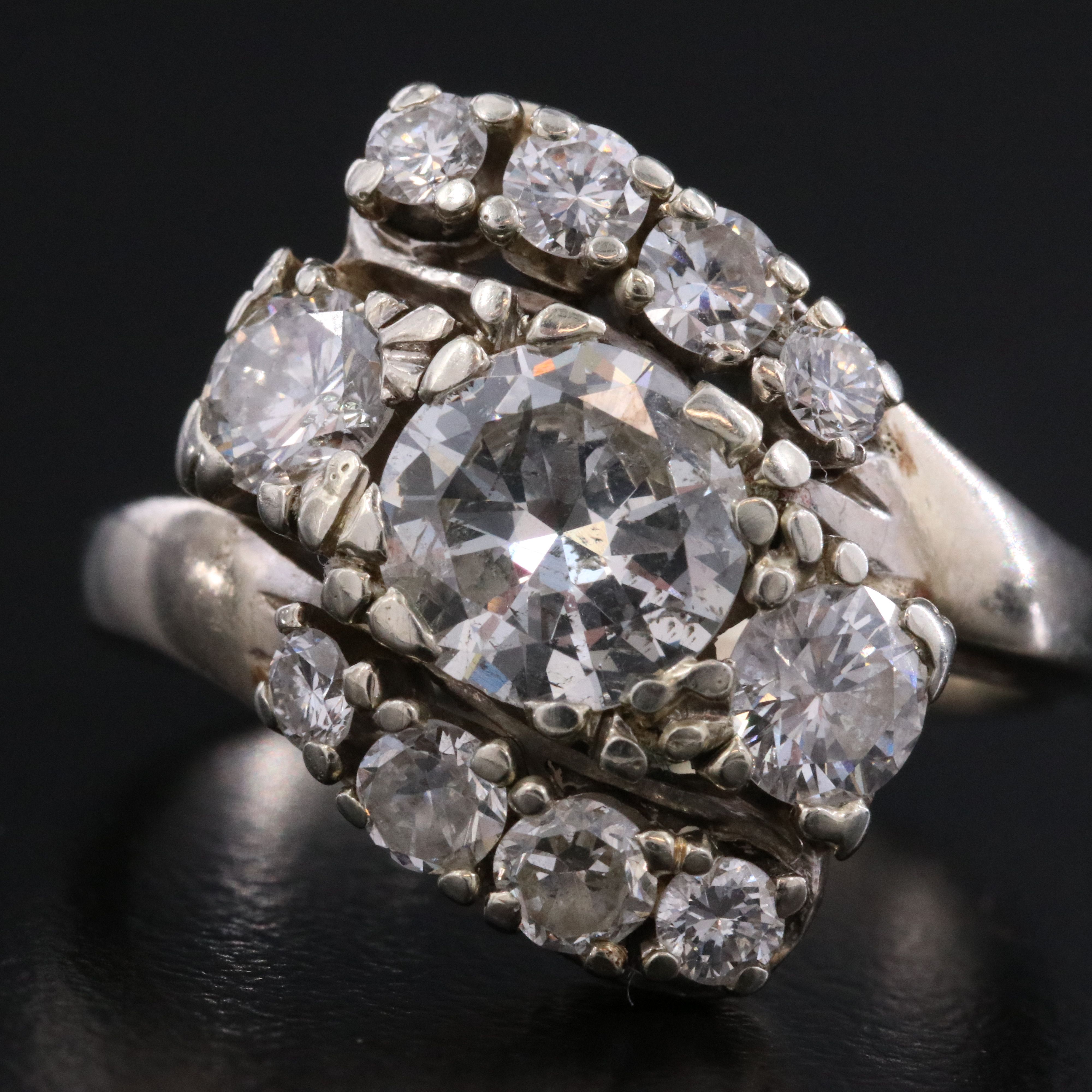 Vintage 14K 2.38 CTW Diamond Ring