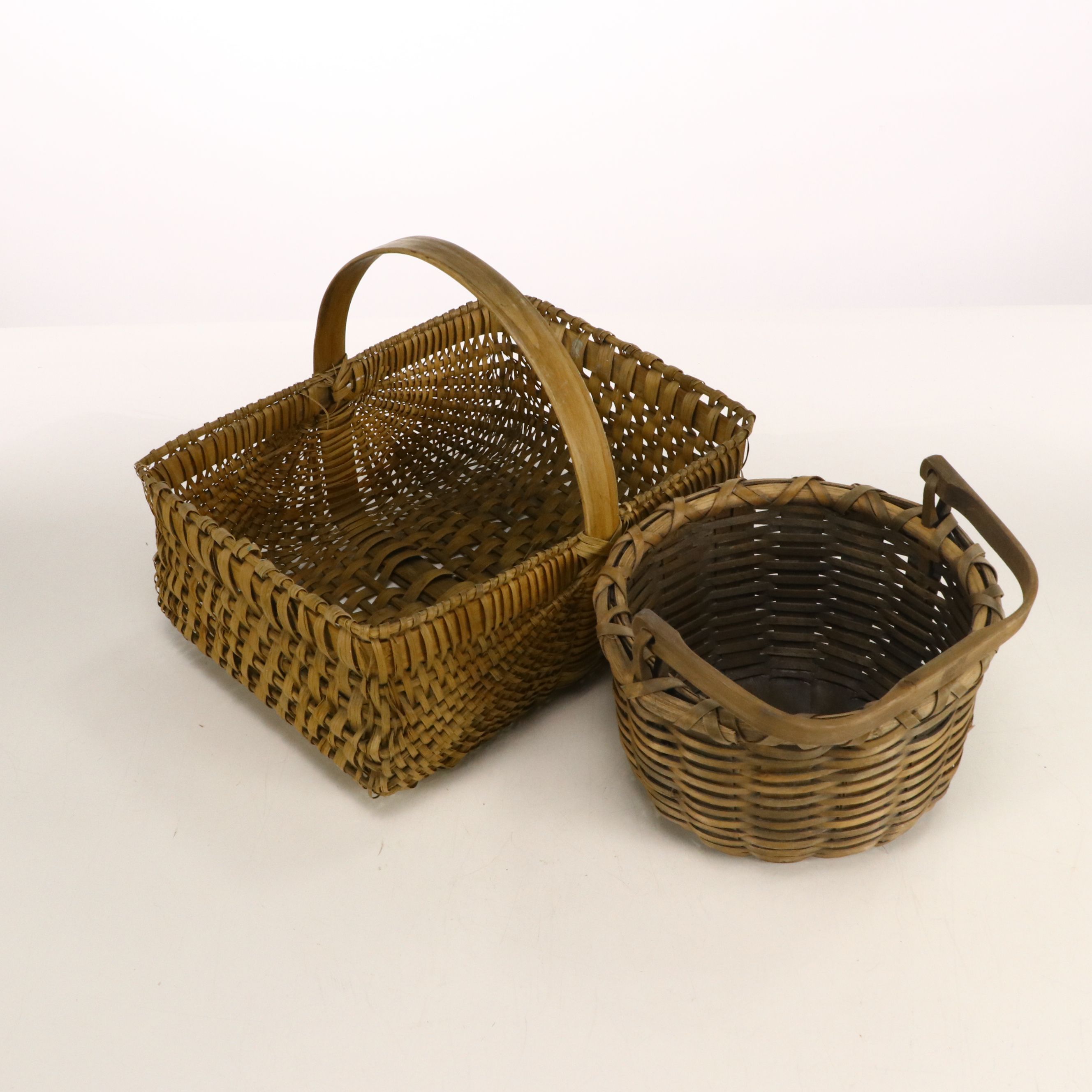 Handwoven "Granny's Fanny" Handled Baskets with Other American Basketry