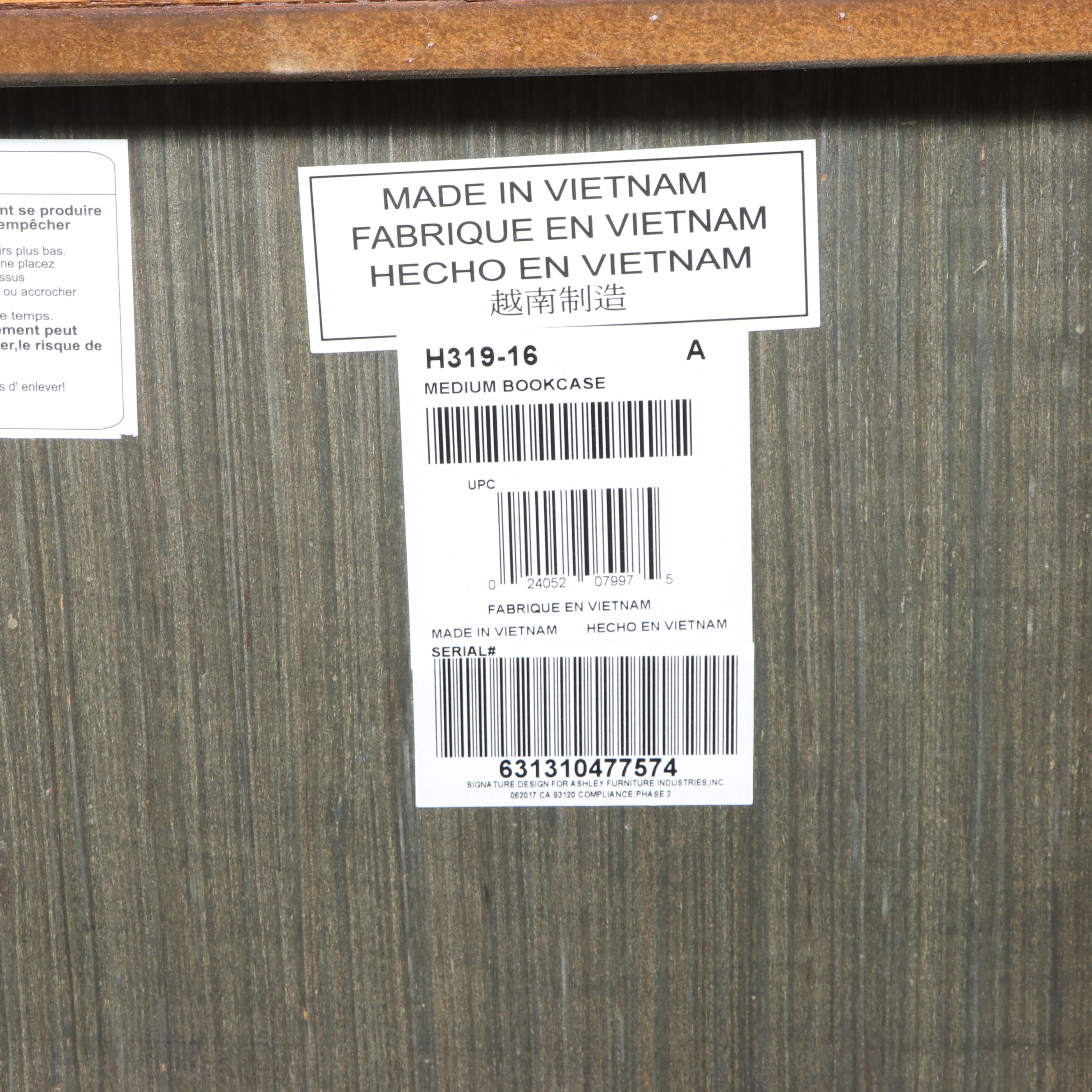 Ashley Furniture Signature Design Oak Bookcase, 21st Century