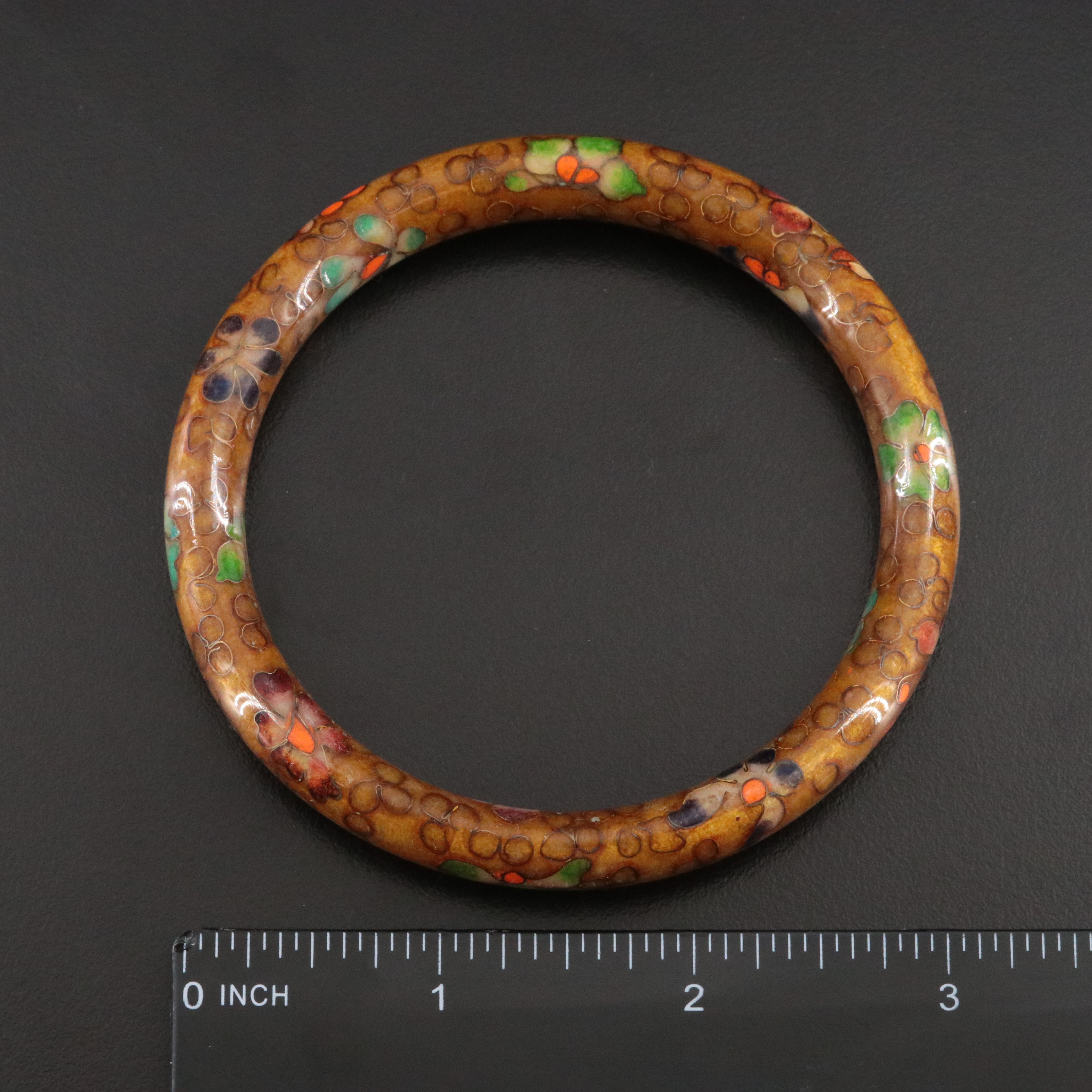 Chinese Export Sterling Cloisonné Necklace & Floral Bangle with Carnelian