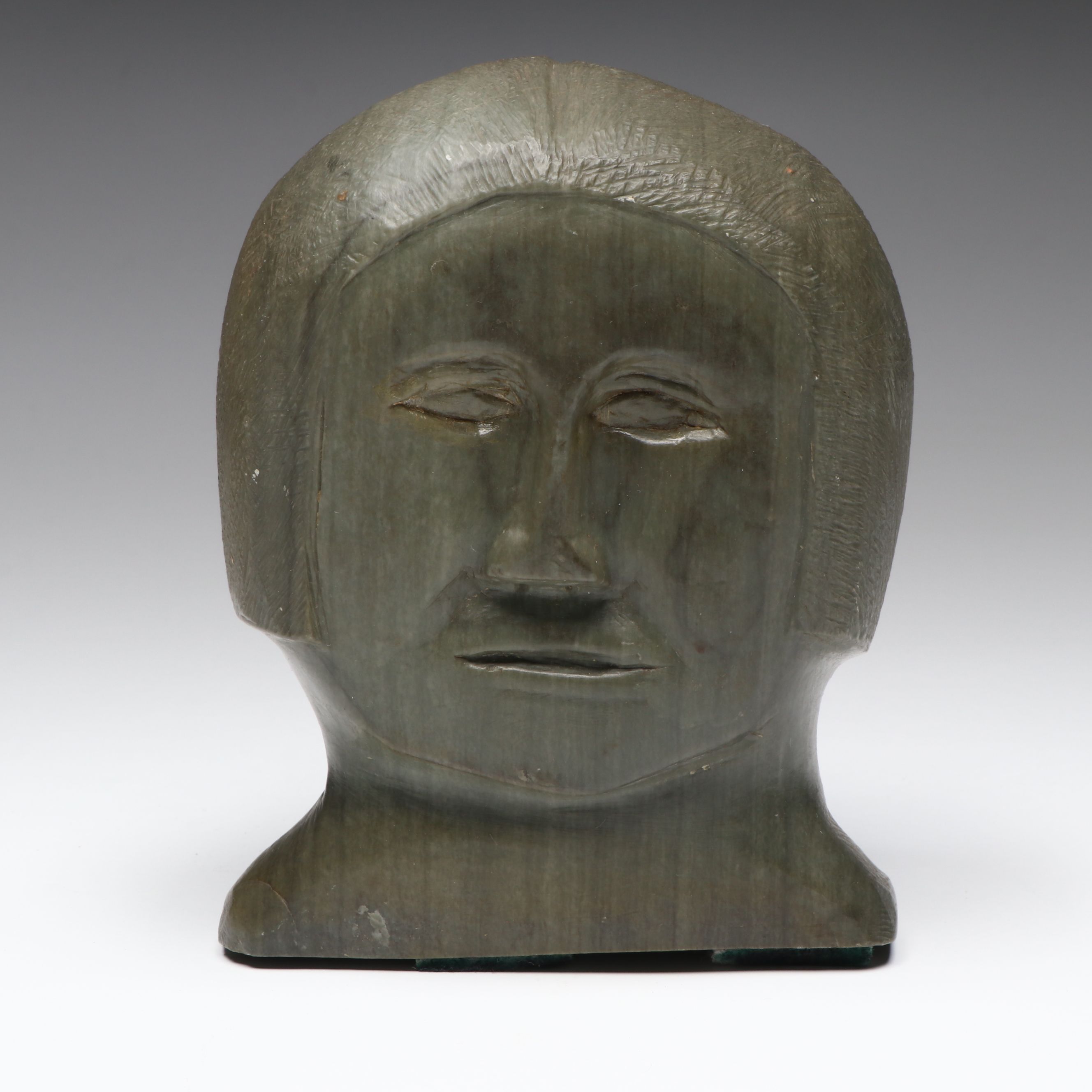 Vintage Inuit Carved Stone Head