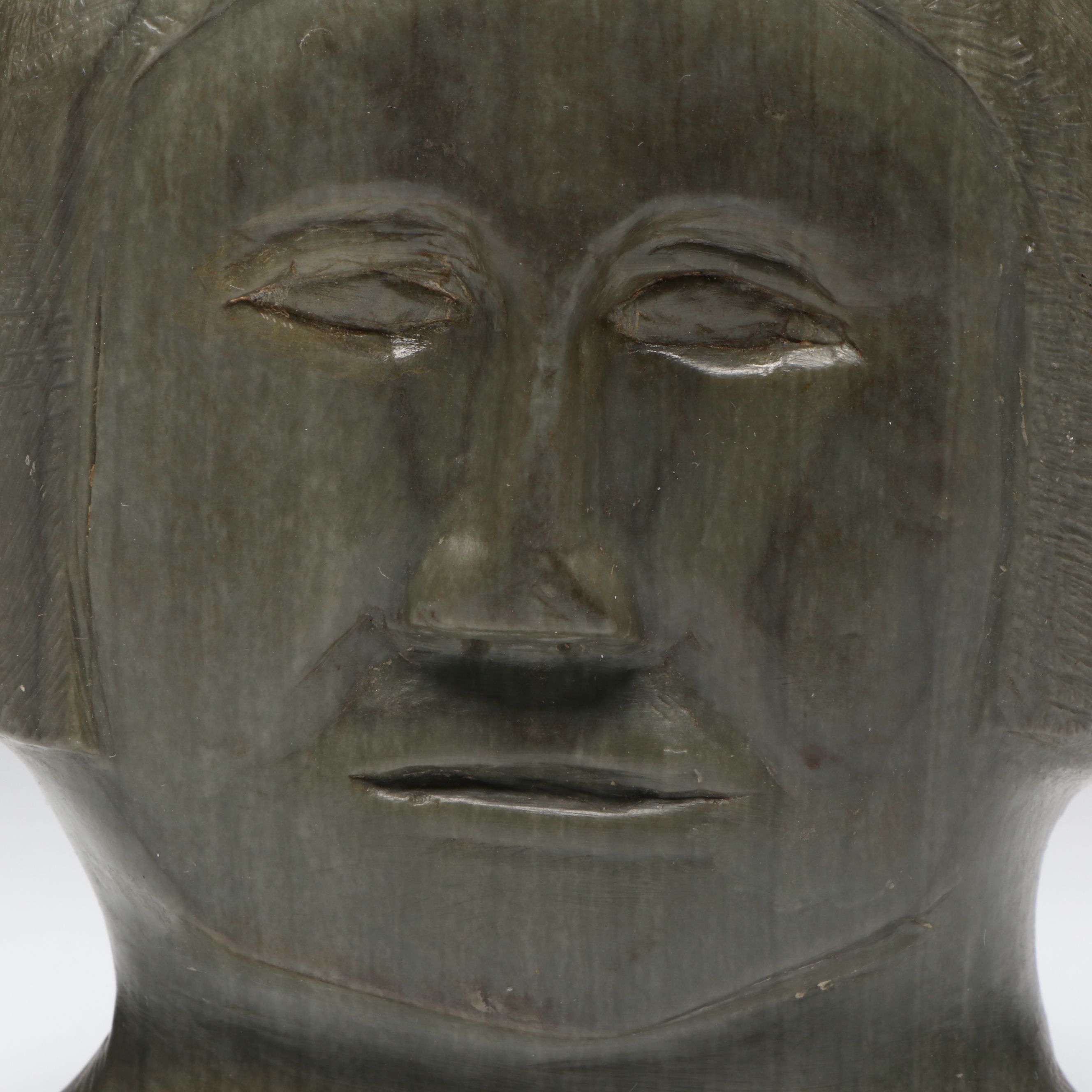 Vintage Inuit Carved Stone Head