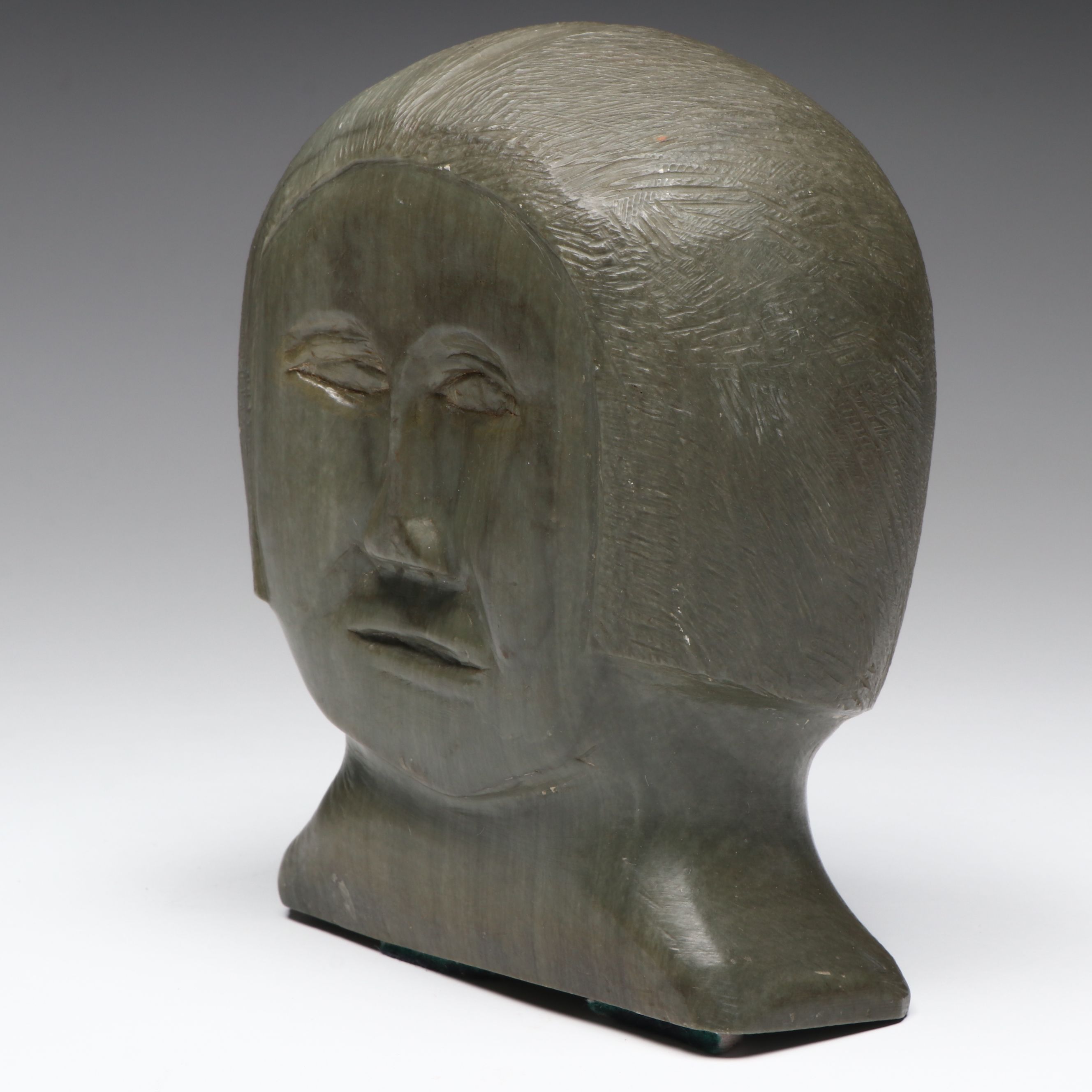 Vintage Inuit Carved Stone Head