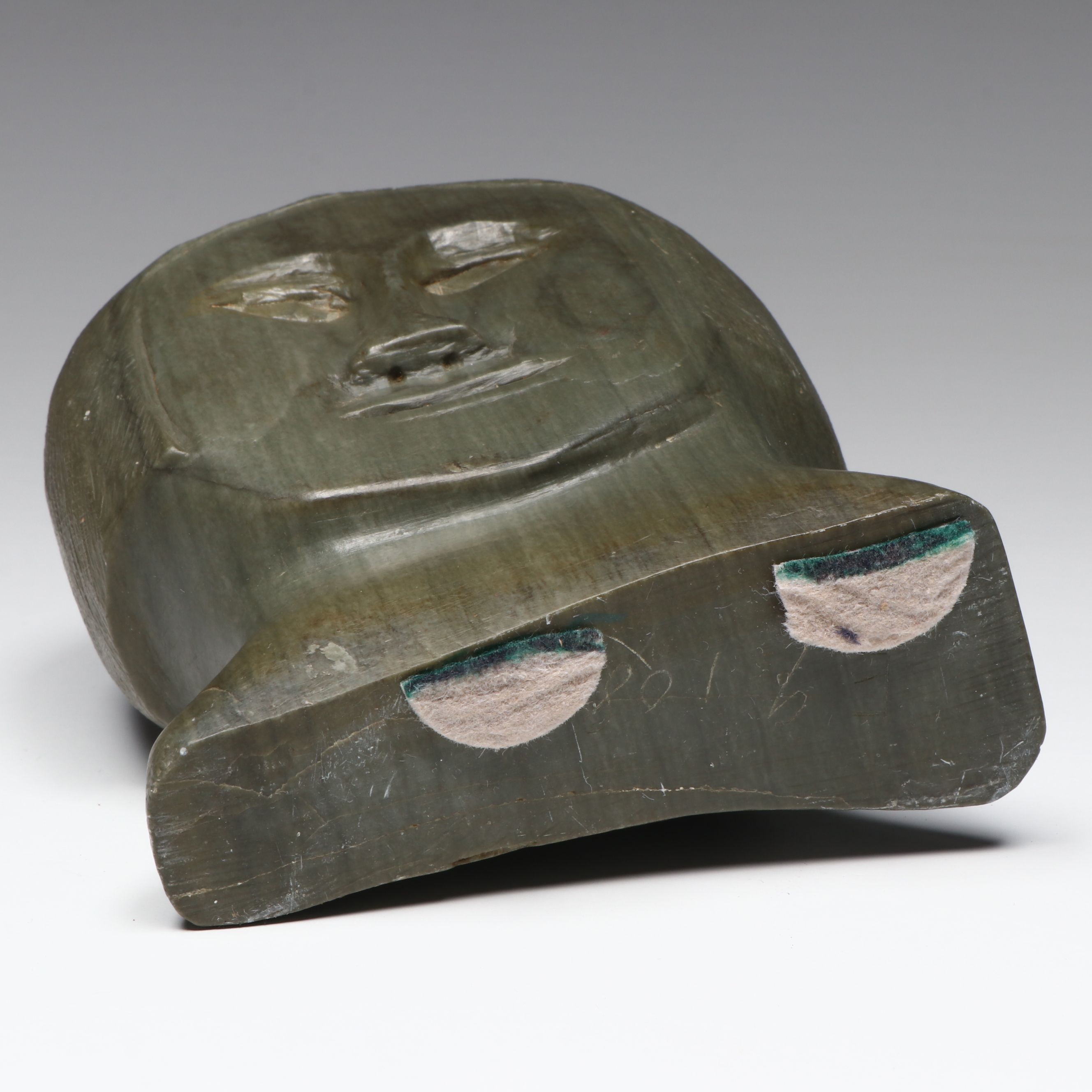 Vintage Inuit Carved Stone Head